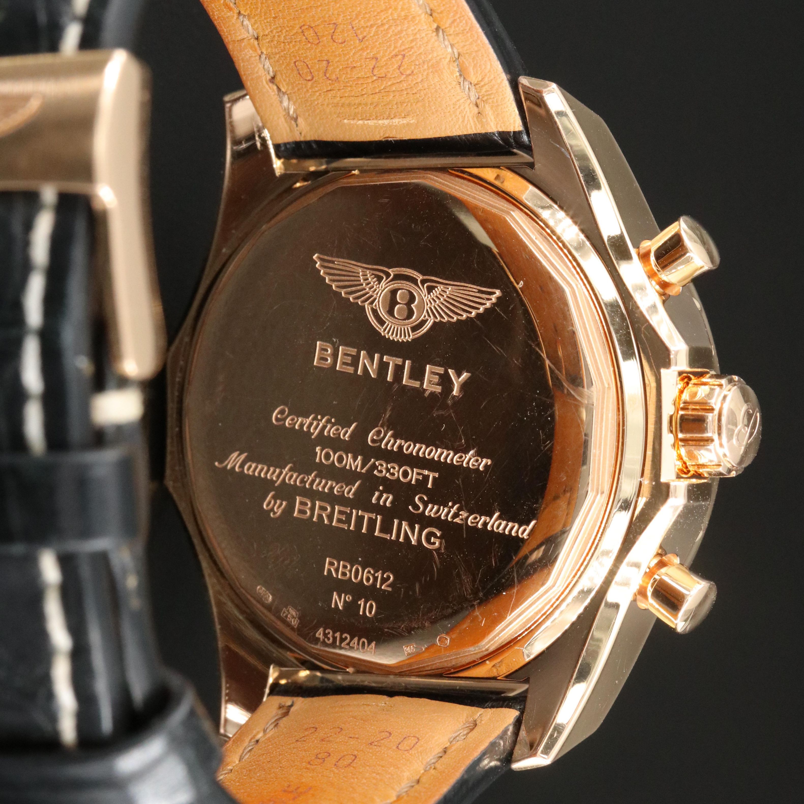 Breitling Bentley 18K Gold 44MM Chronograph Watch