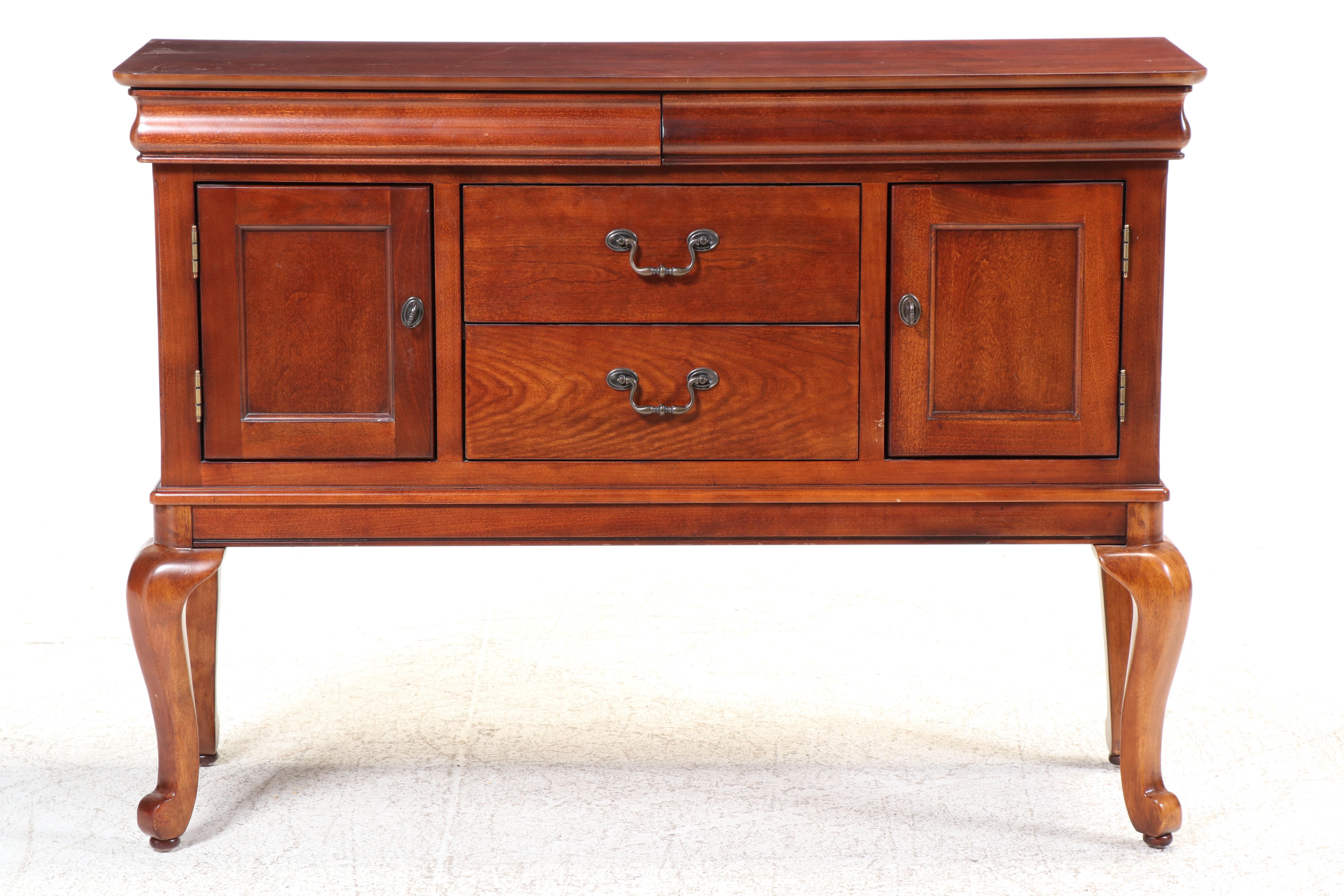 Universal Furniture Cherry Finish Queen Anne Style Sideboard