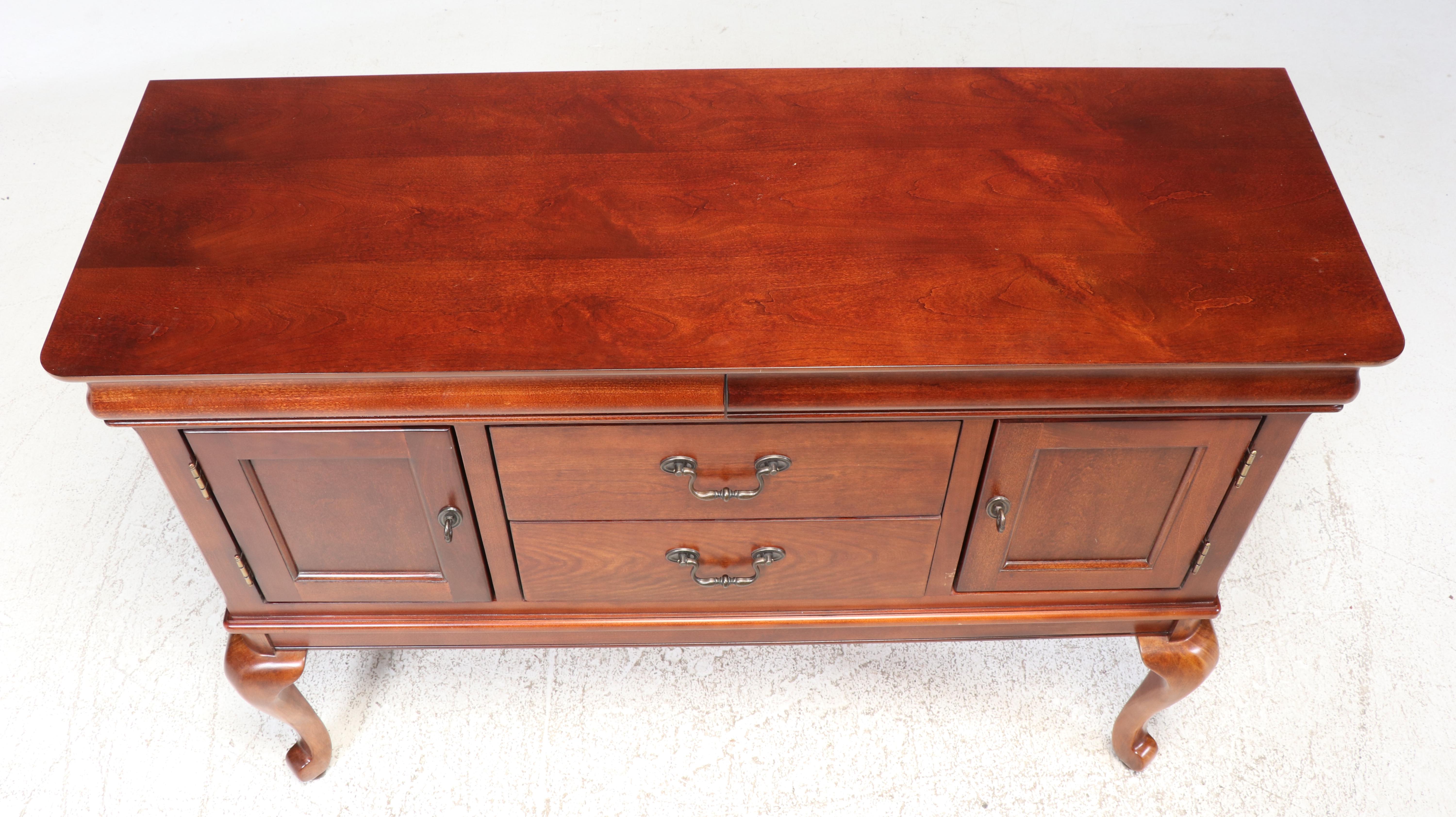 Universal Furniture Cherry Finish Queen Anne Style Sideboard