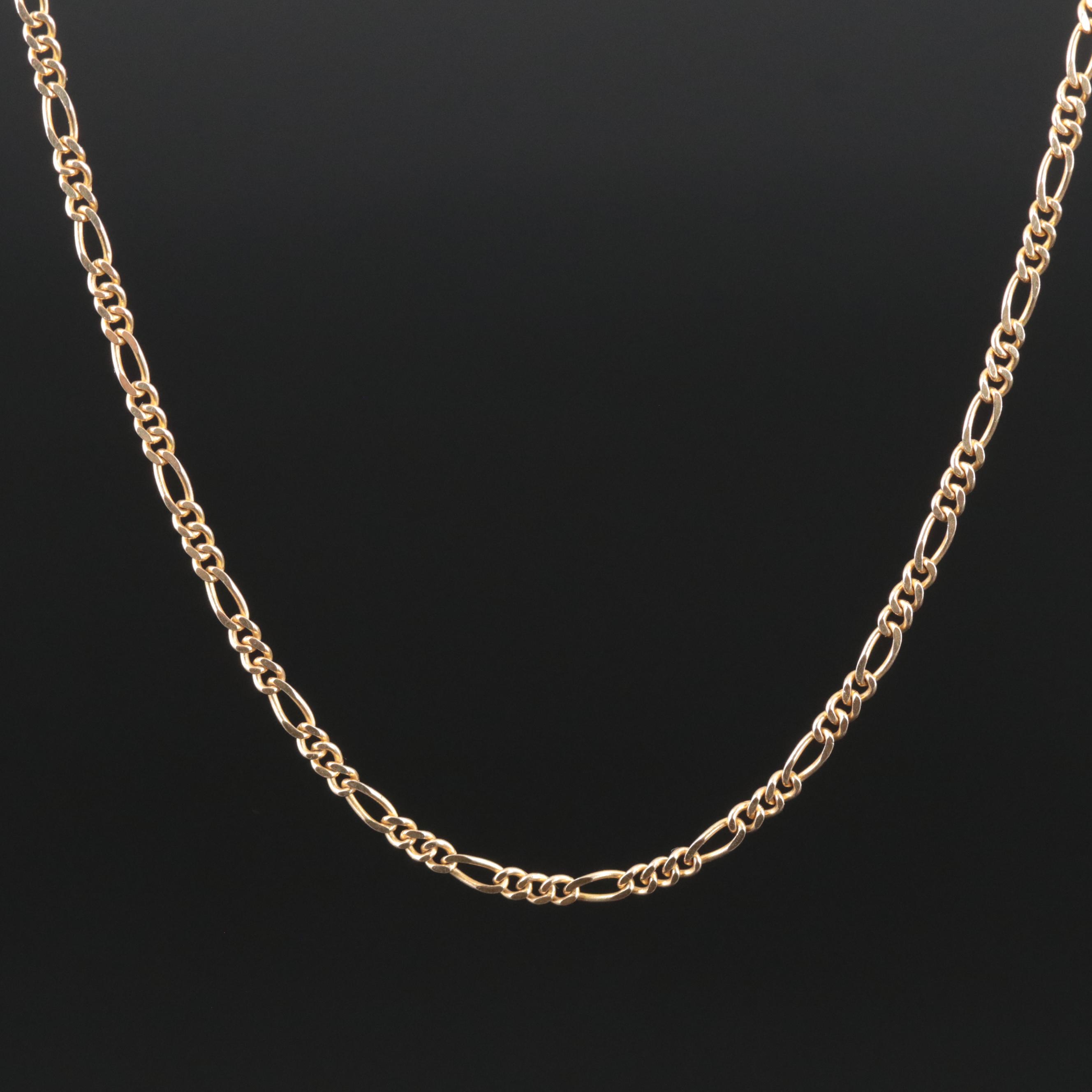 14K Figaro Chain Necklace