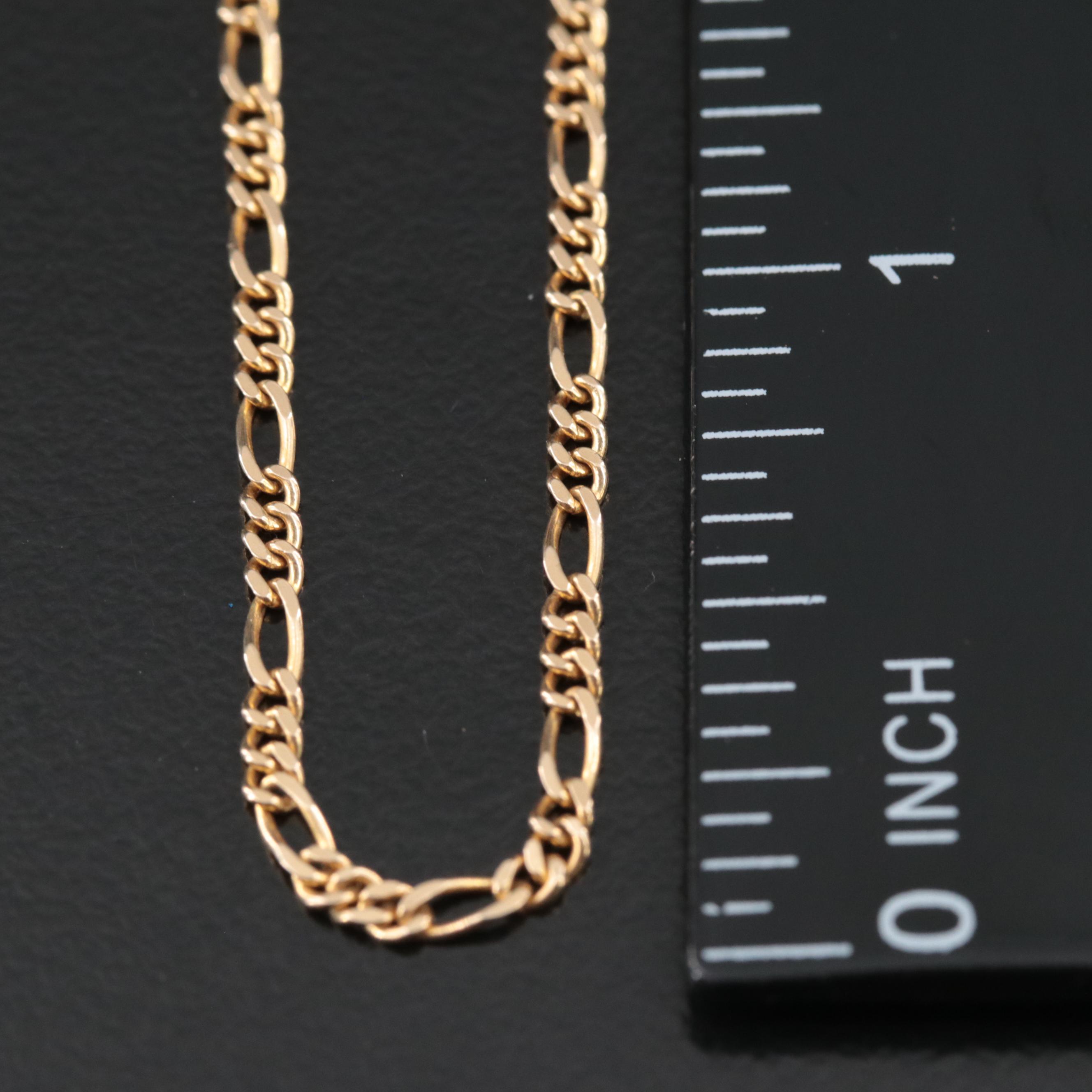 14K Figaro Chain Necklace