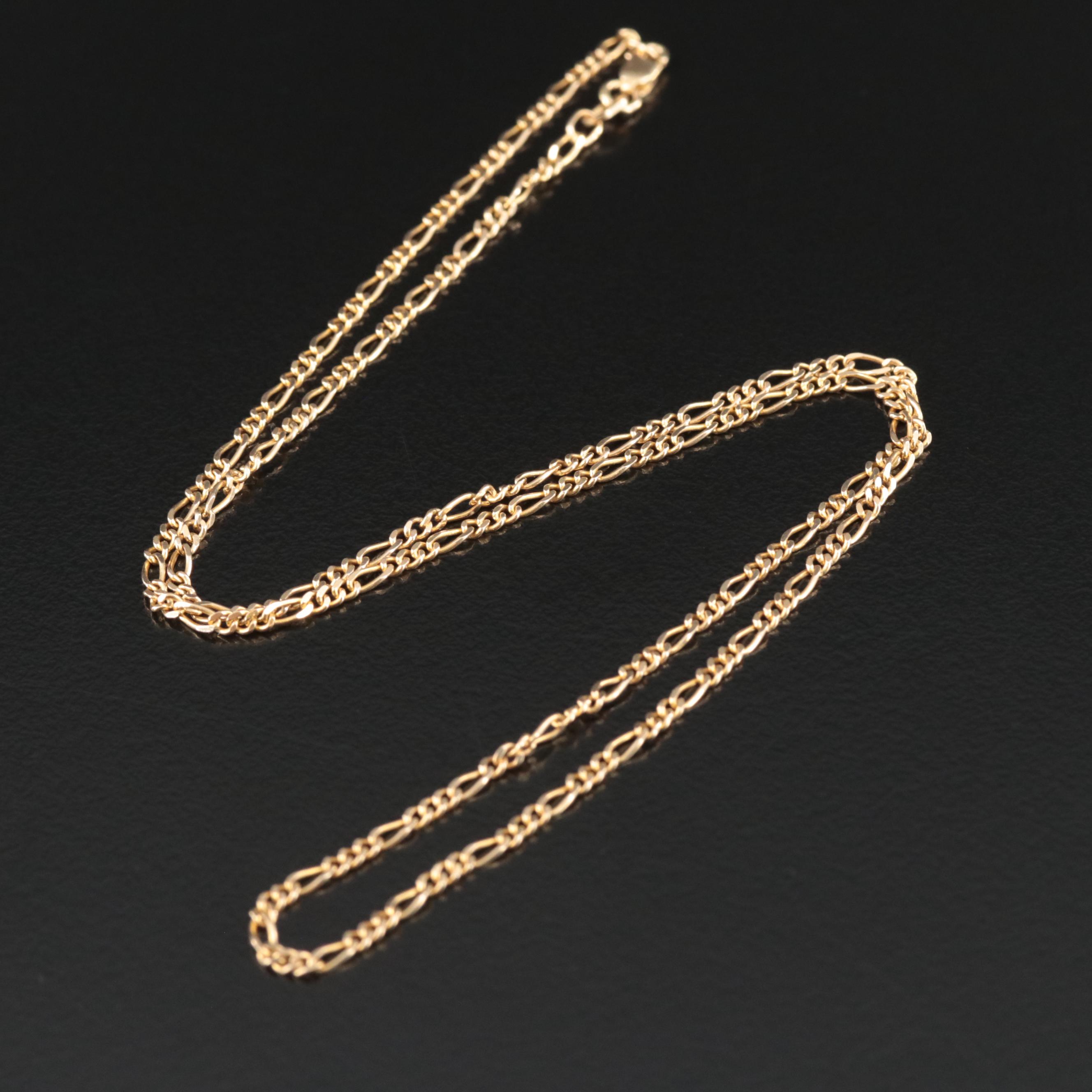 14K Figaro Chain Necklace