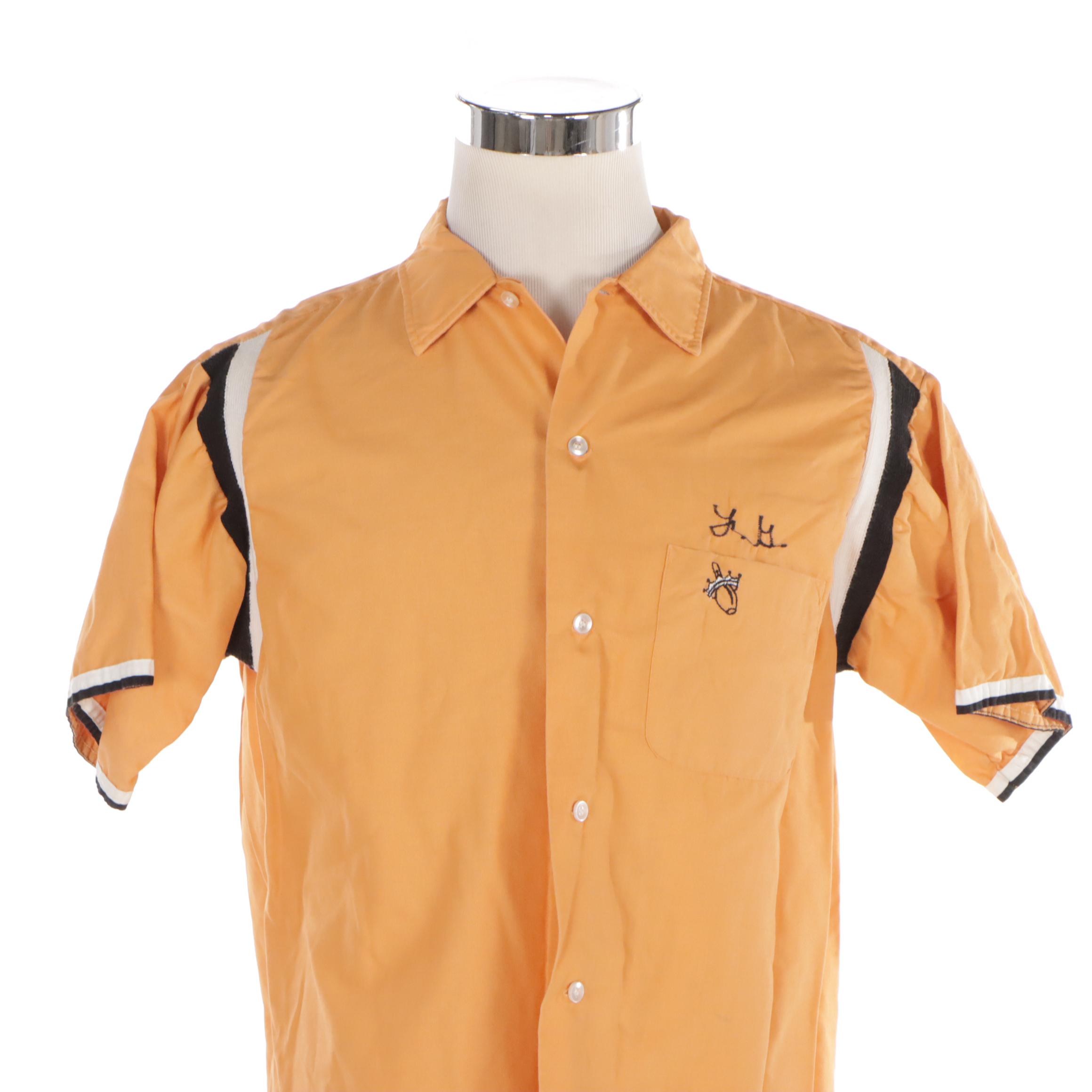 Men's Hilton Bowling Shirt and U.S. Army Khaki-1 Uniform Shirt, 1950s