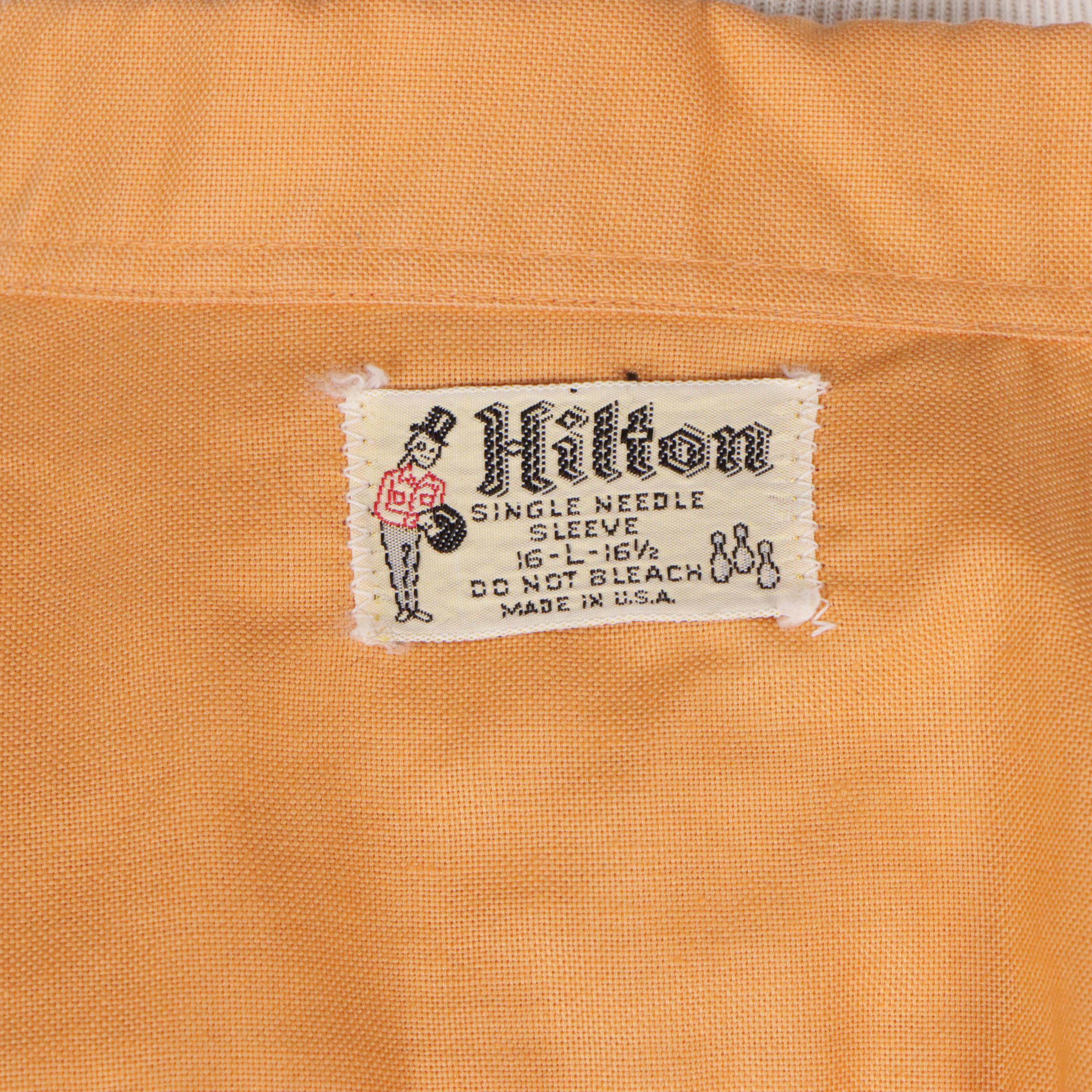 Men's Hilton Bowling Shirt and U.S. Army Khaki-1 Uniform Shirt, 1950s