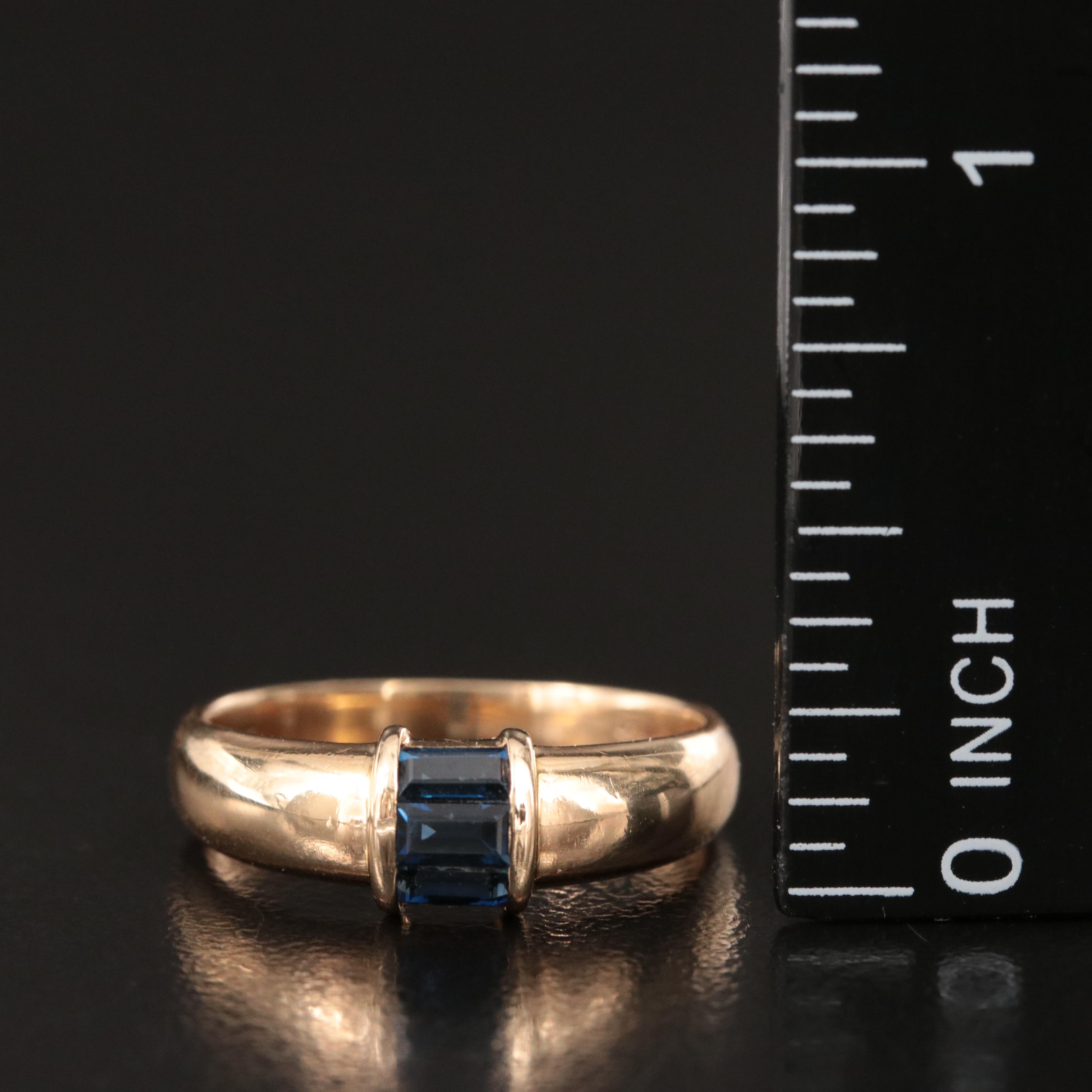 Tiffany & Co. 18K Sapphire Dome Ring