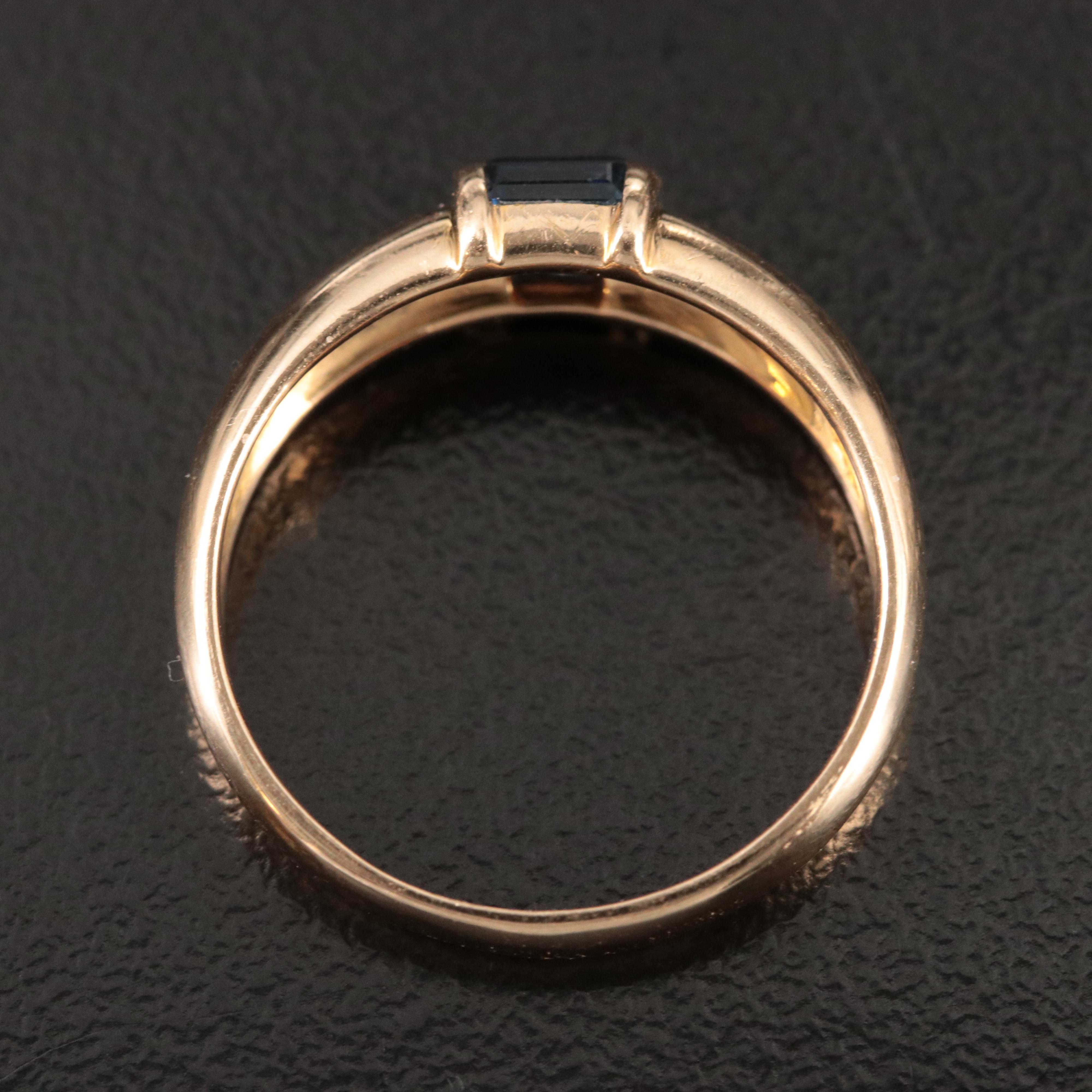 Tiffany & Co. 18K Sapphire Dome Ring