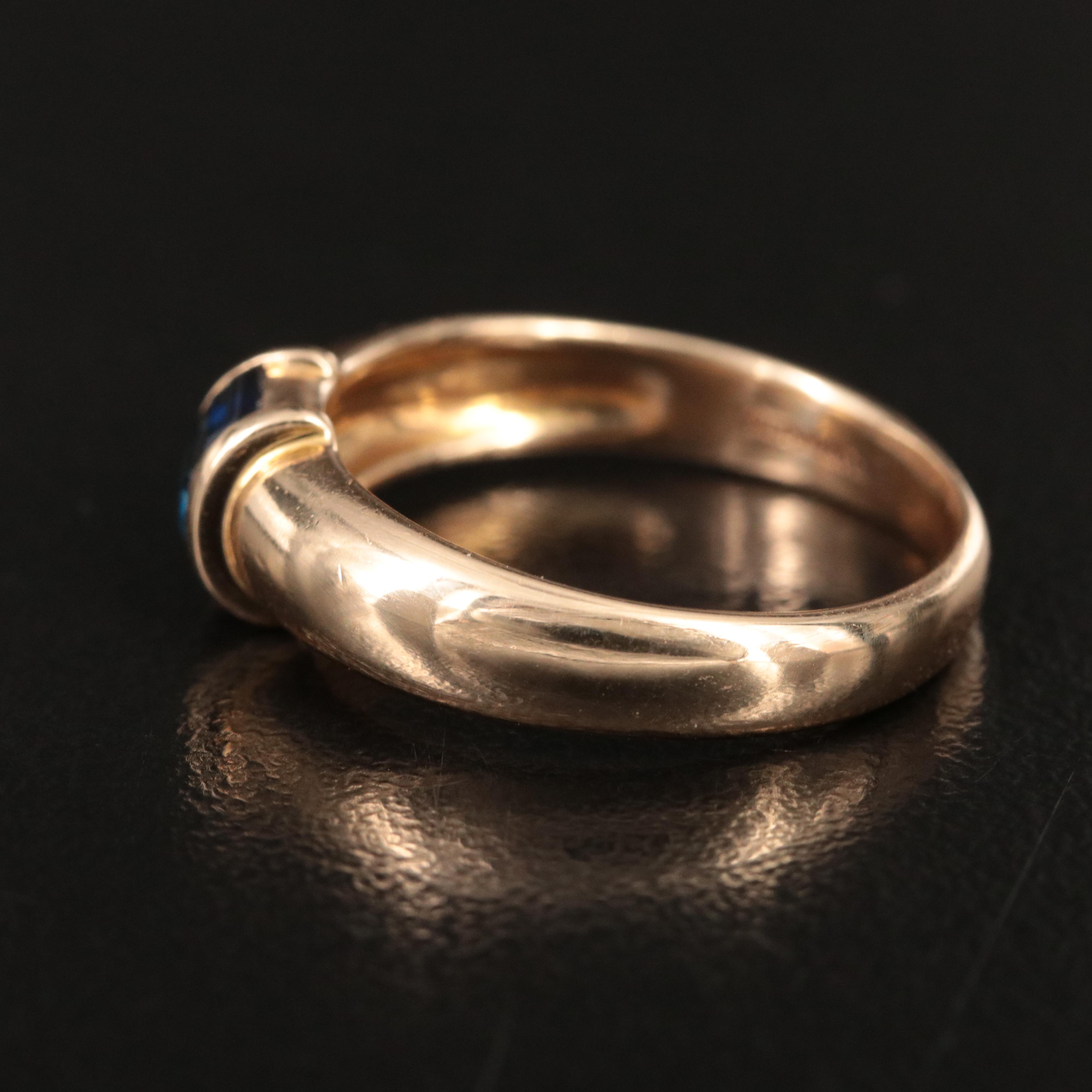 Tiffany & Co. 18K Sapphire Dome Ring