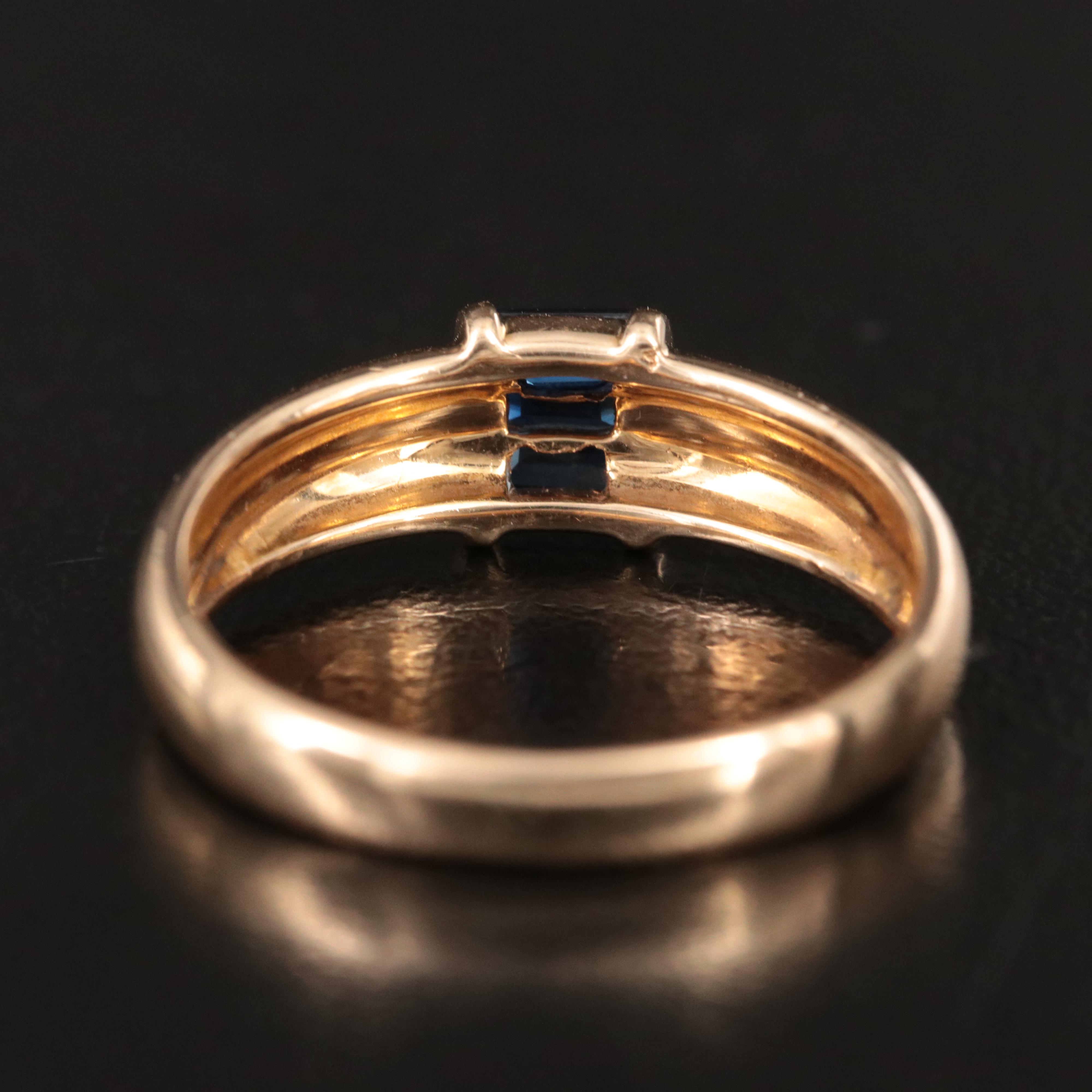 Tiffany & Co. 18K Sapphire Dome Ring