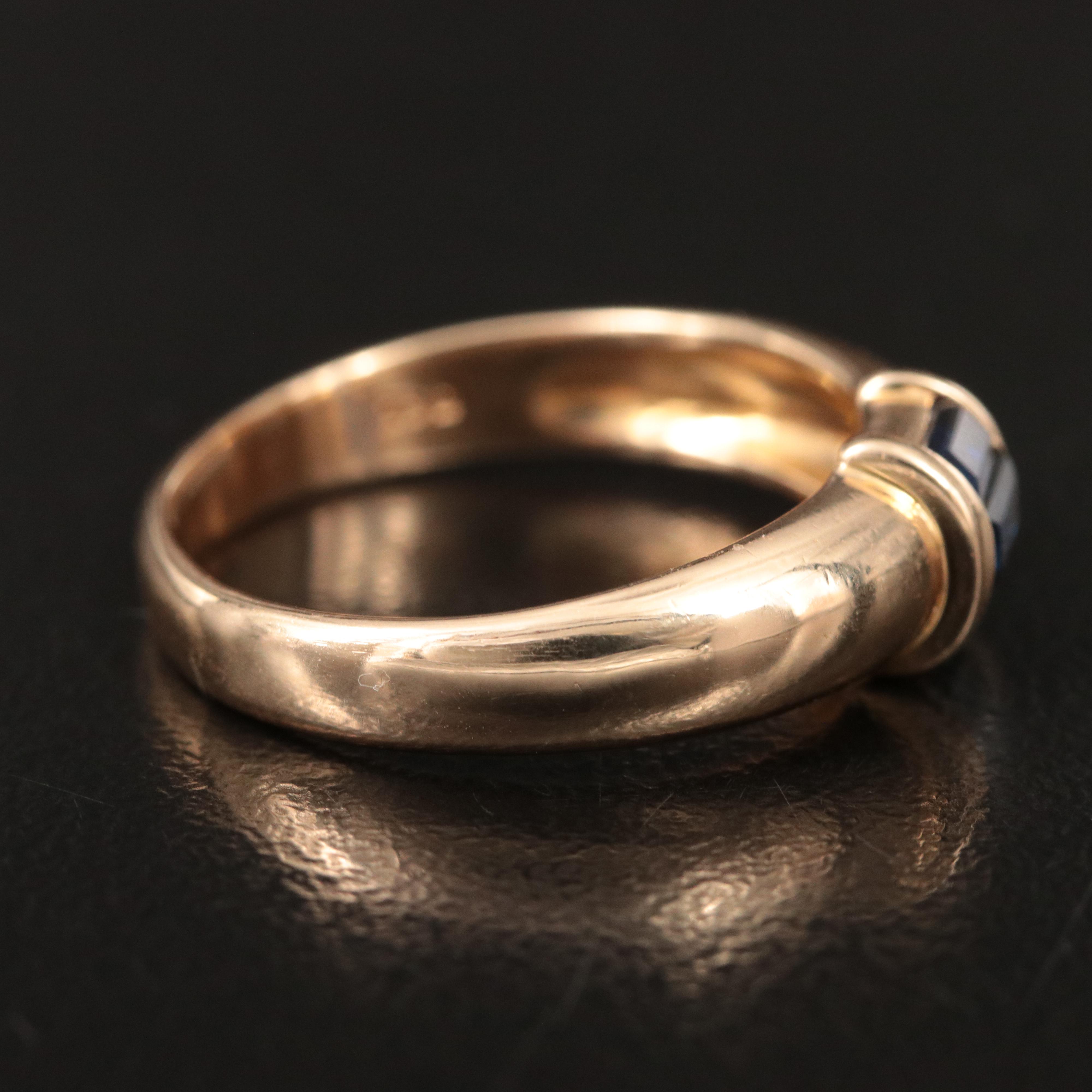 Tiffany & Co. 18K Sapphire Dome Ring