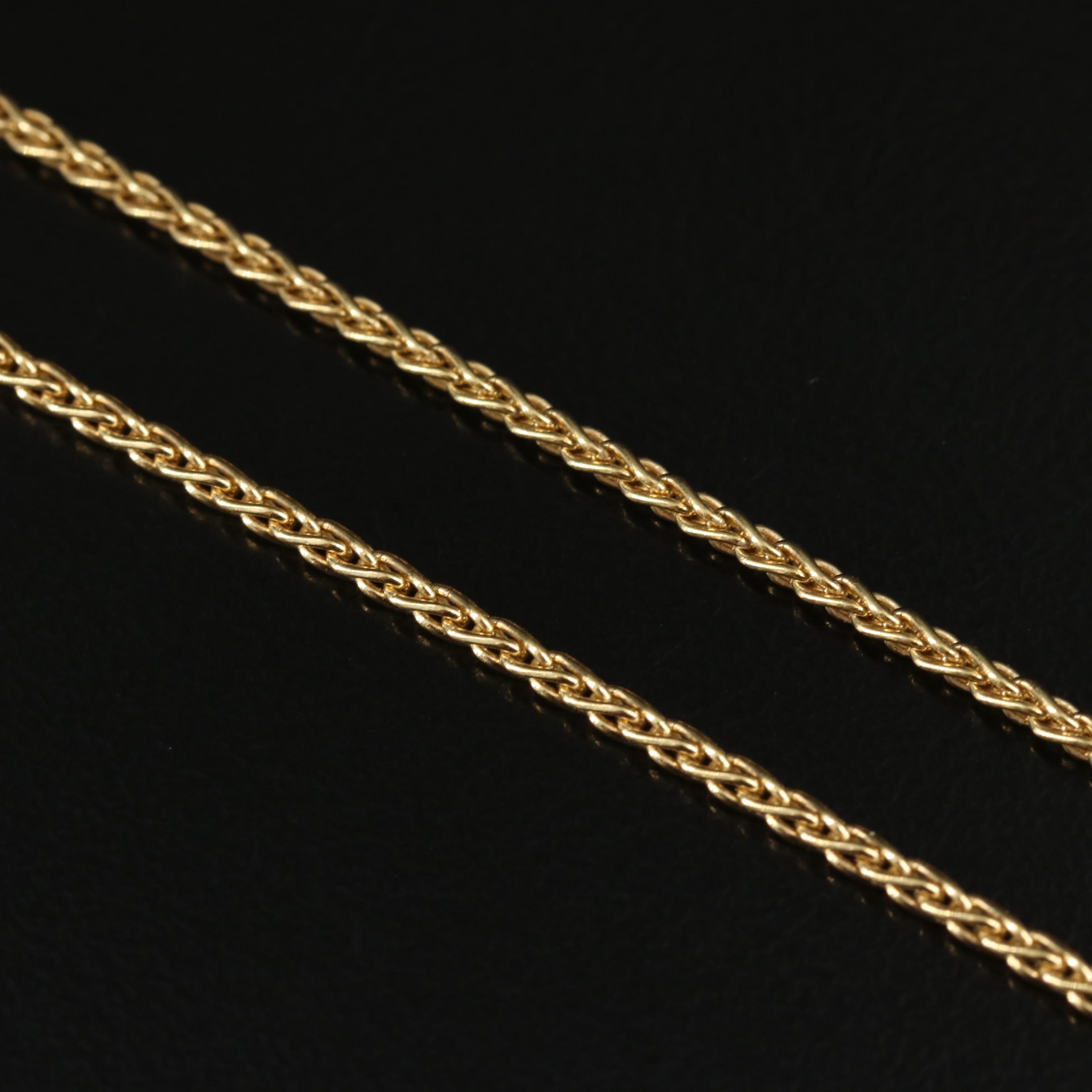 Italian 18K Wheat Chain Necklace