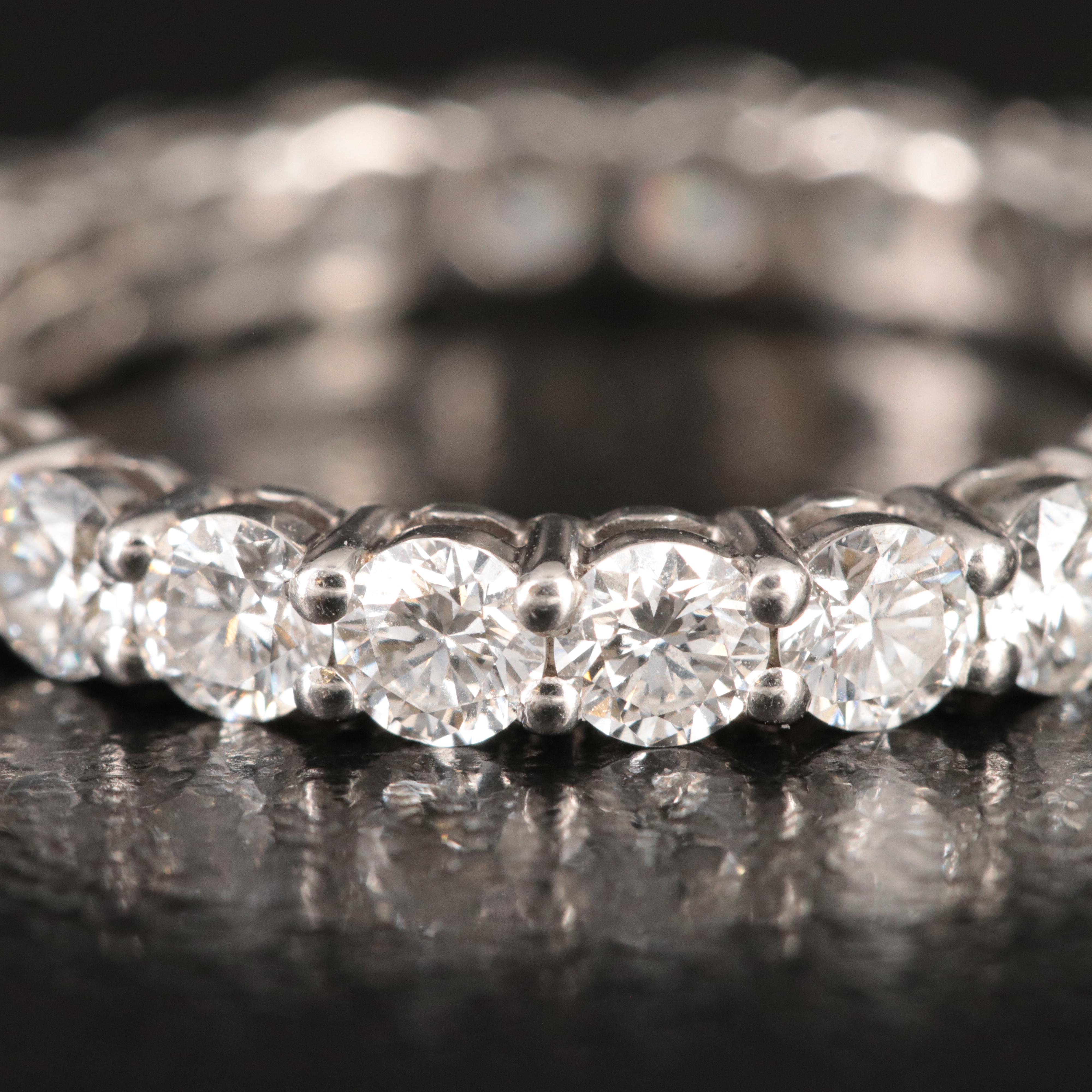 Tiffany & Co. Forever Platinum and 1.76 CTW Diamond Eternity Ring