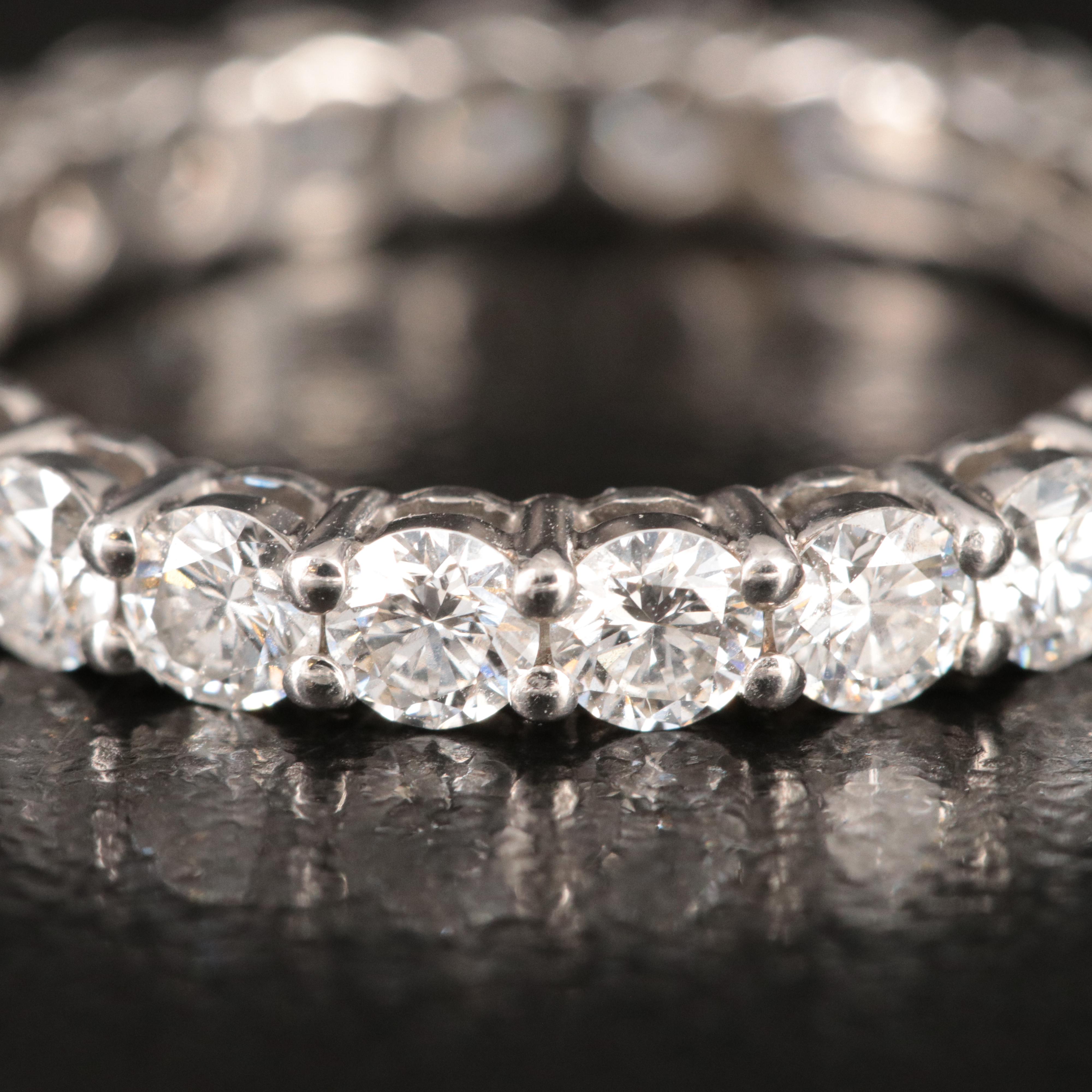 Tiffany & Co. Forever Platinum and 1.76 CTW Diamond Eternity Ring