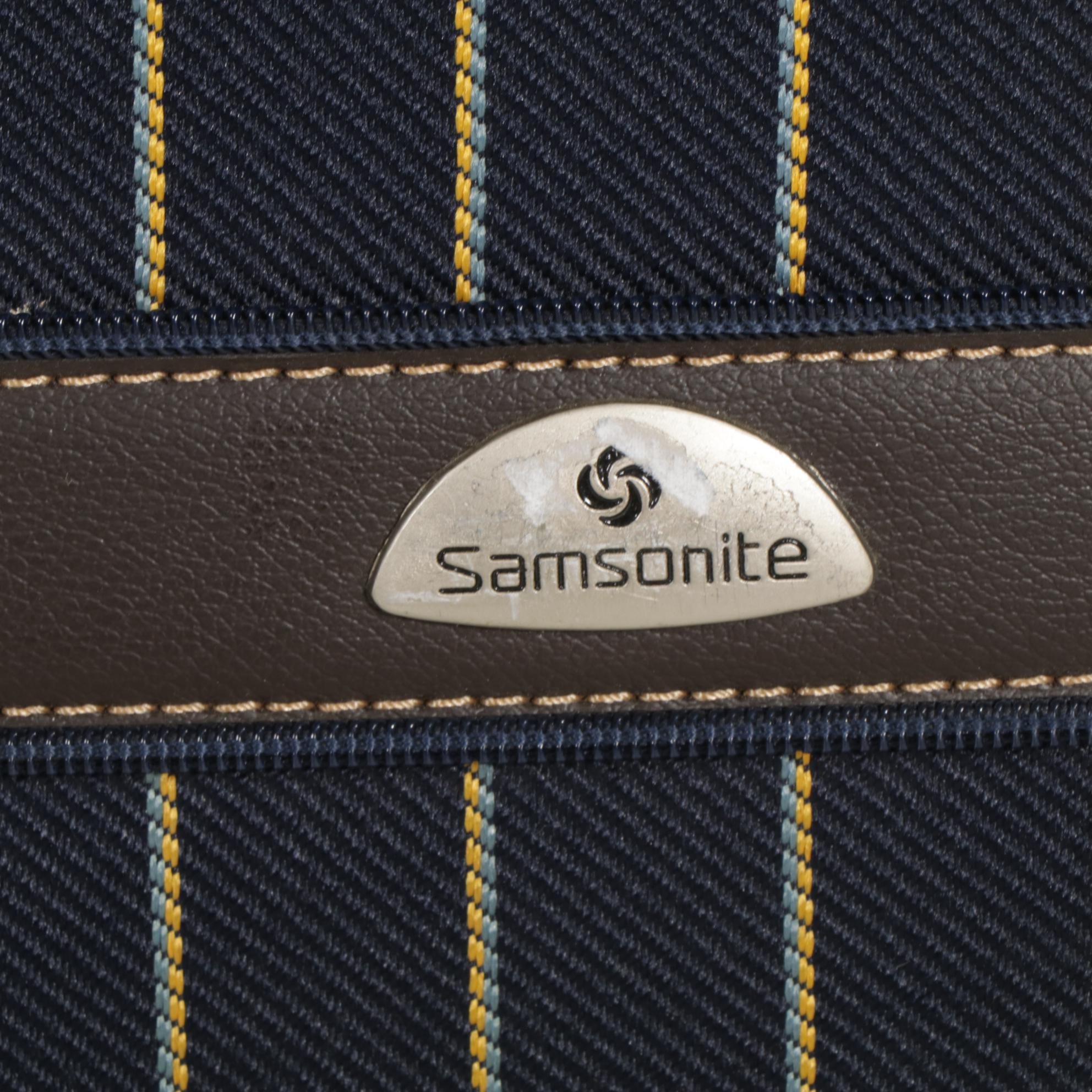 Samsonite Navy Pinstripe Wheeled Spinner Suitcase