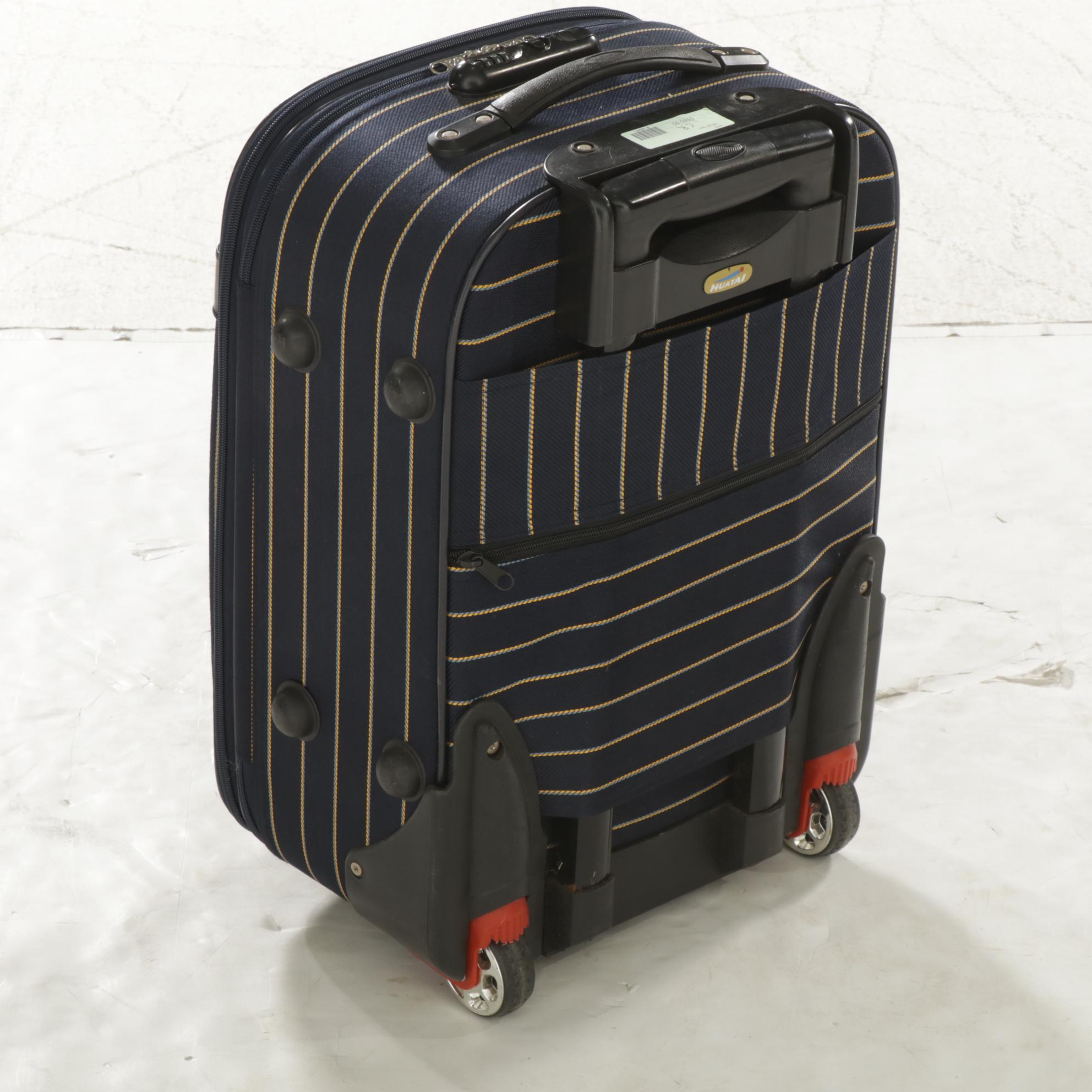 Samsonite Navy Pinstripe Wheeled Spinner Suitcase