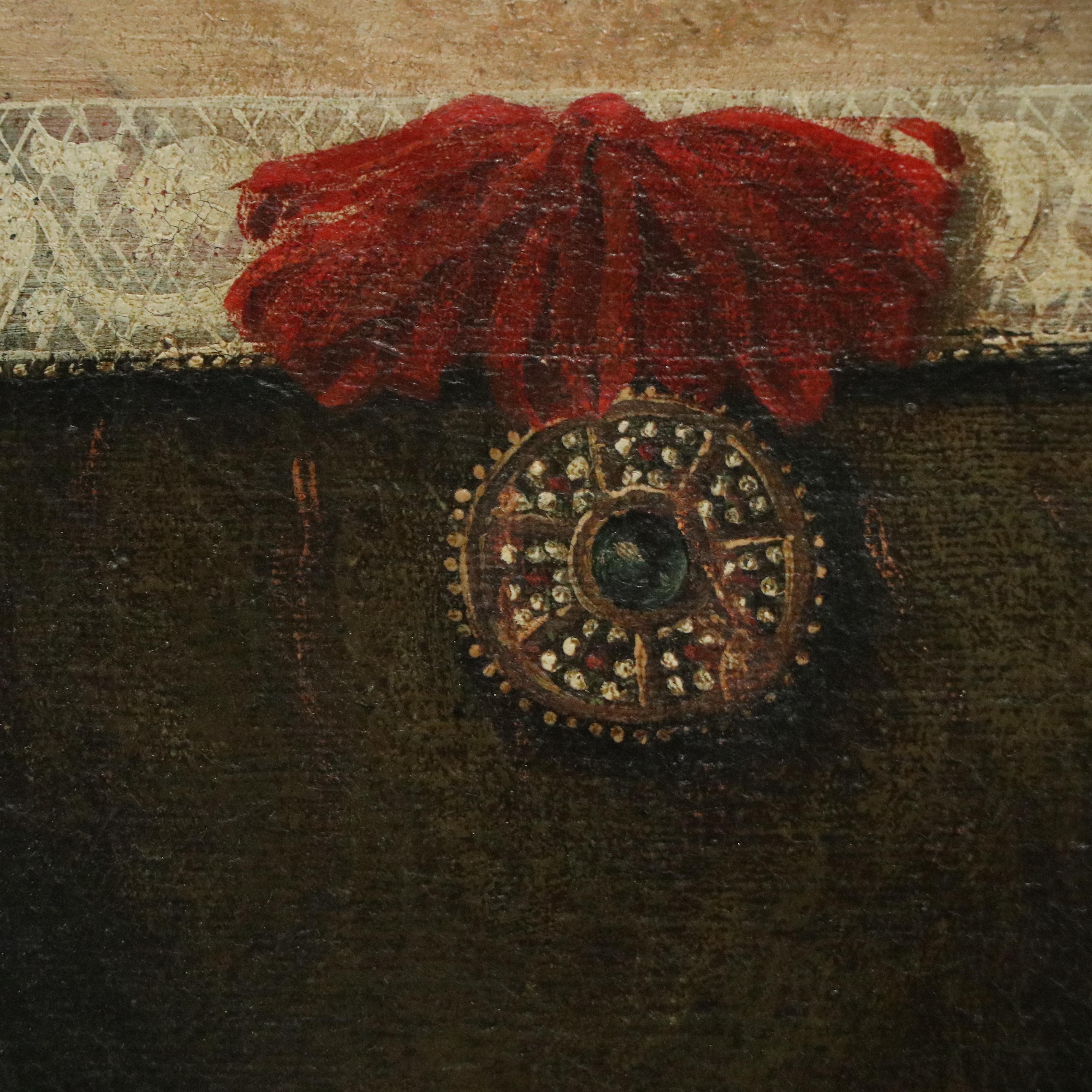 Oil Portrait of Spanish Noblewoman, Ascribed to Lorenzo Álvarez