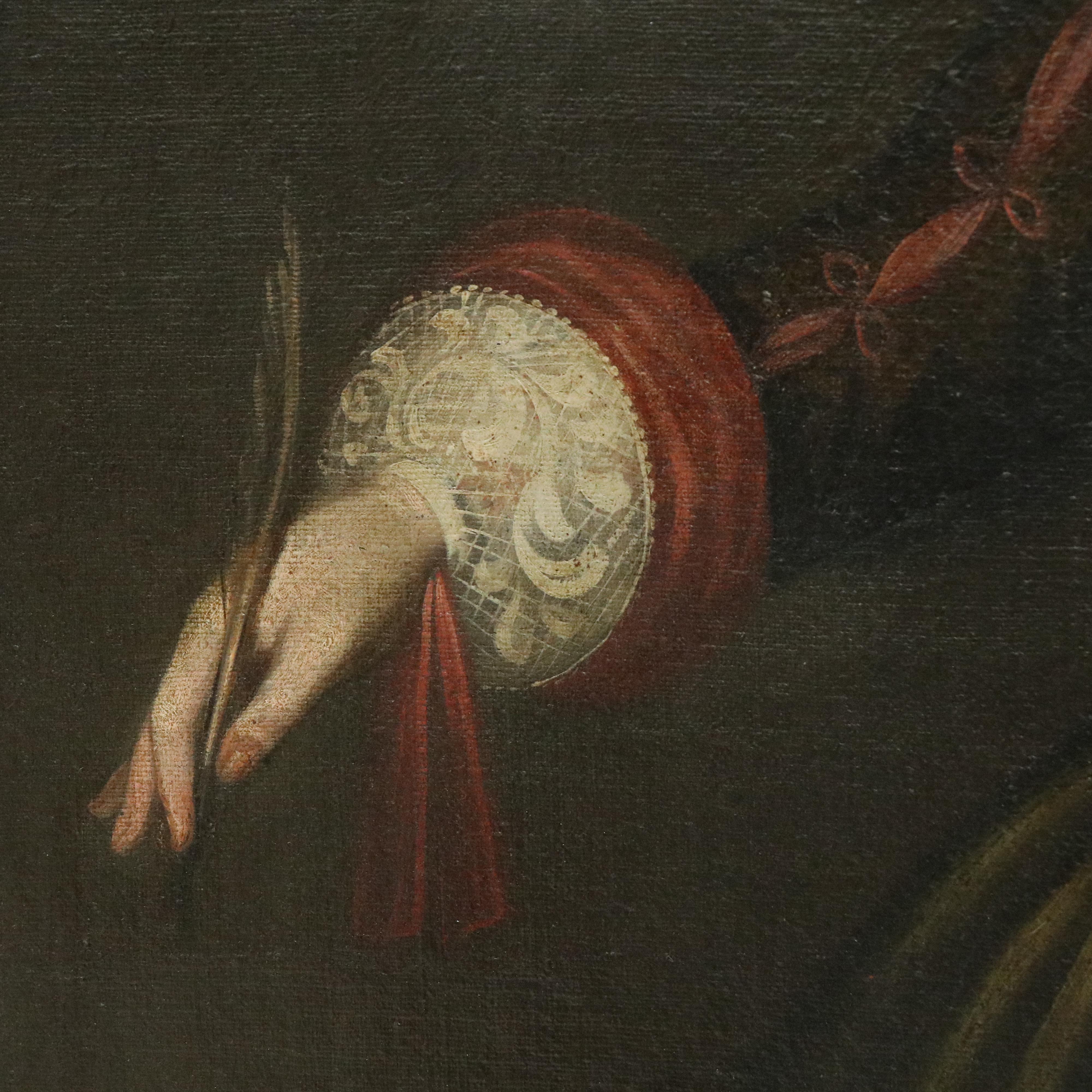 Oil Portrait of Spanish Noblewoman, Ascribed to Lorenzo Álvarez