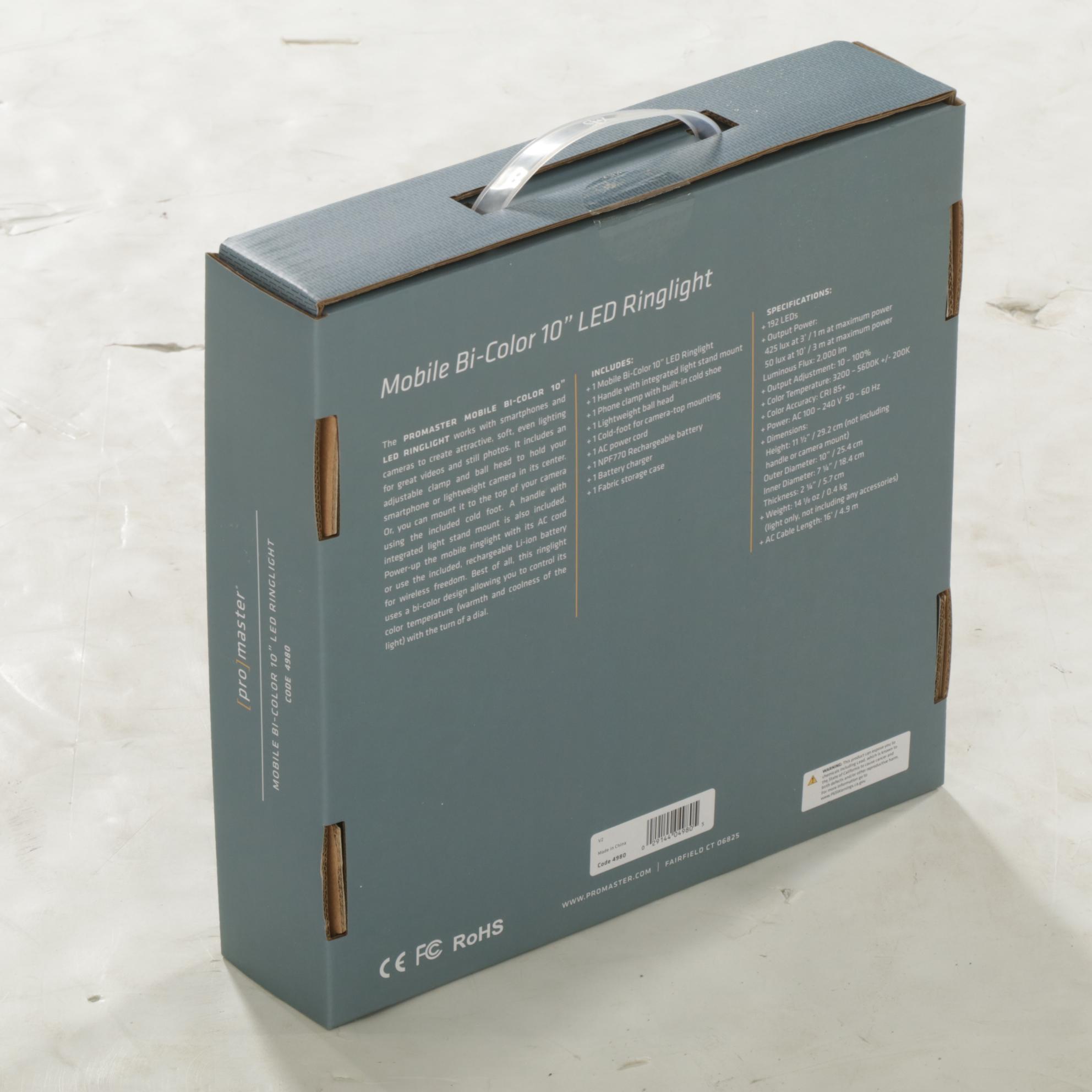 ProMaster Mobile 10" Bi-Color LED Ringlight