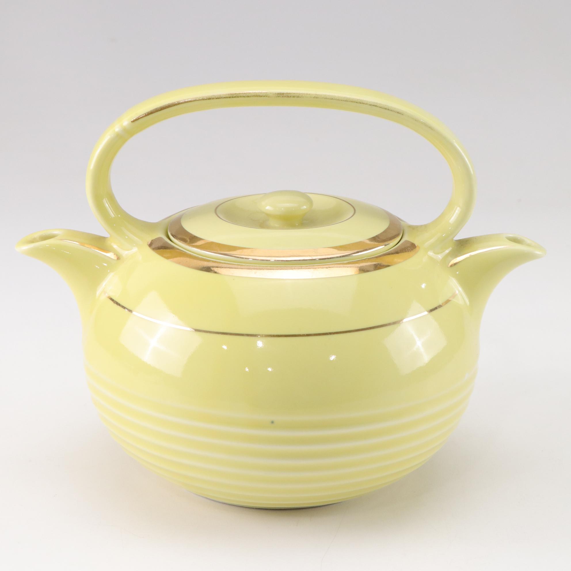 Mid Century Modern Teamaster "Twin Spout" Ceramic Tea Pot