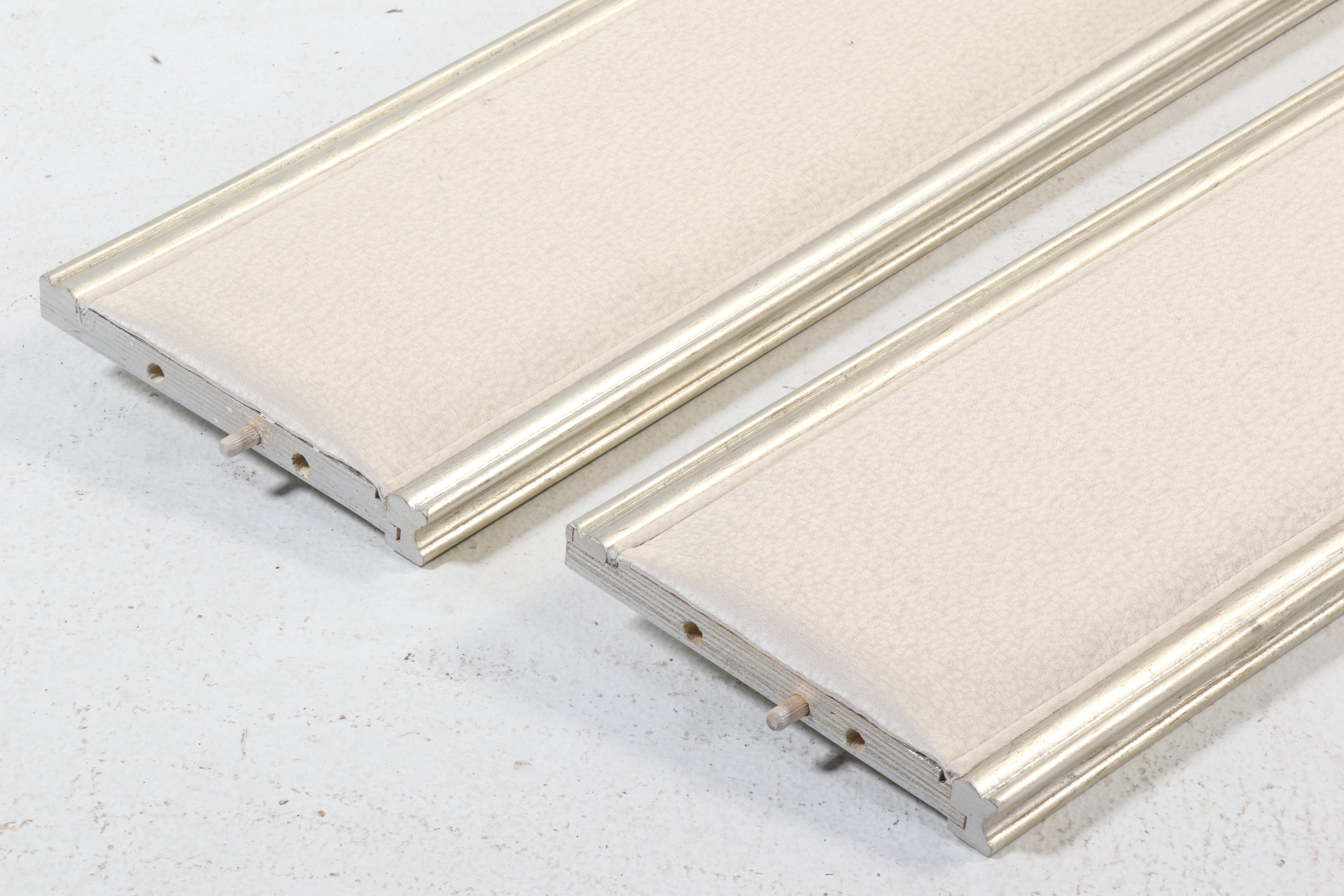 Markor International Furniture Silver-Painted and Upholstered King Bed Frame