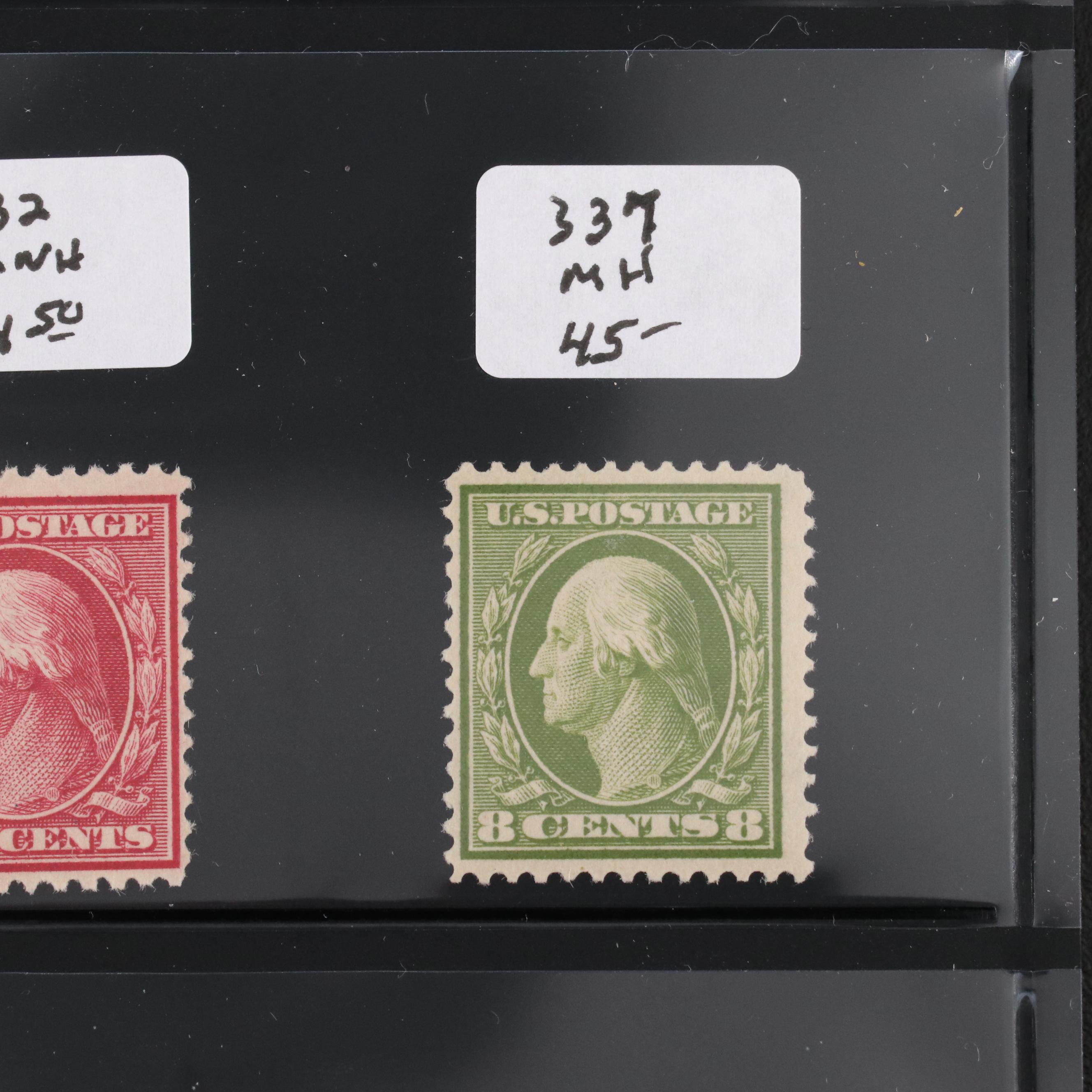 Twenty-Three Different Mint Condition Early U.S. Postage Stamps, Scott 230 - 372