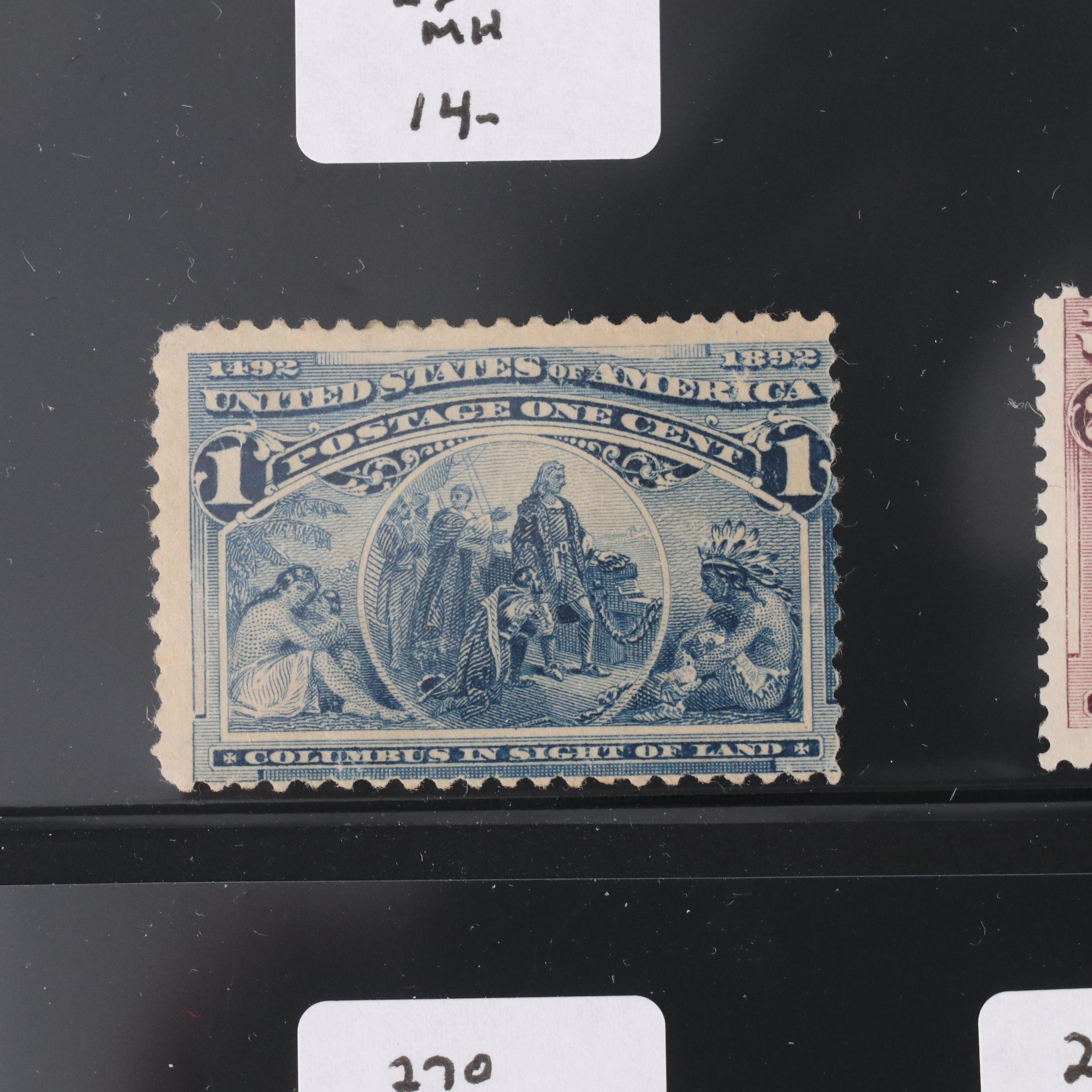 Twenty-Three Different Mint Condition Early U.S. Postage Stamps, Scott 230 - 372