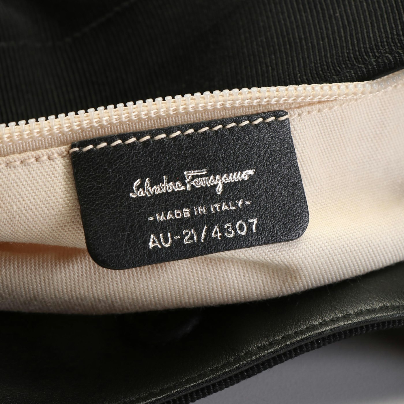 Salvatore Ferragamo Braided Leather Handle Grosgrain Hand Bag | EBTH