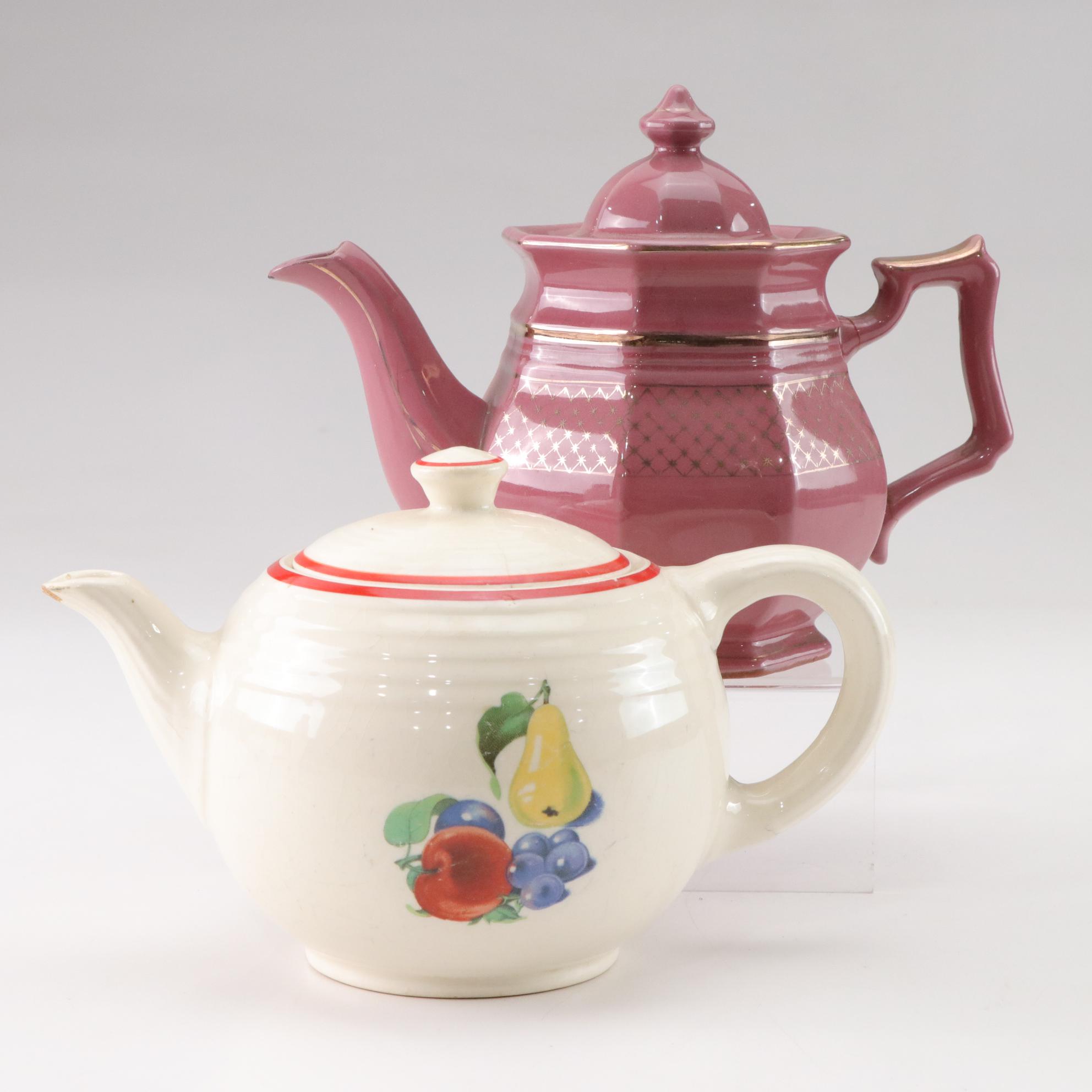 Two Ceramic Teapots, Mid to Late 20th Century