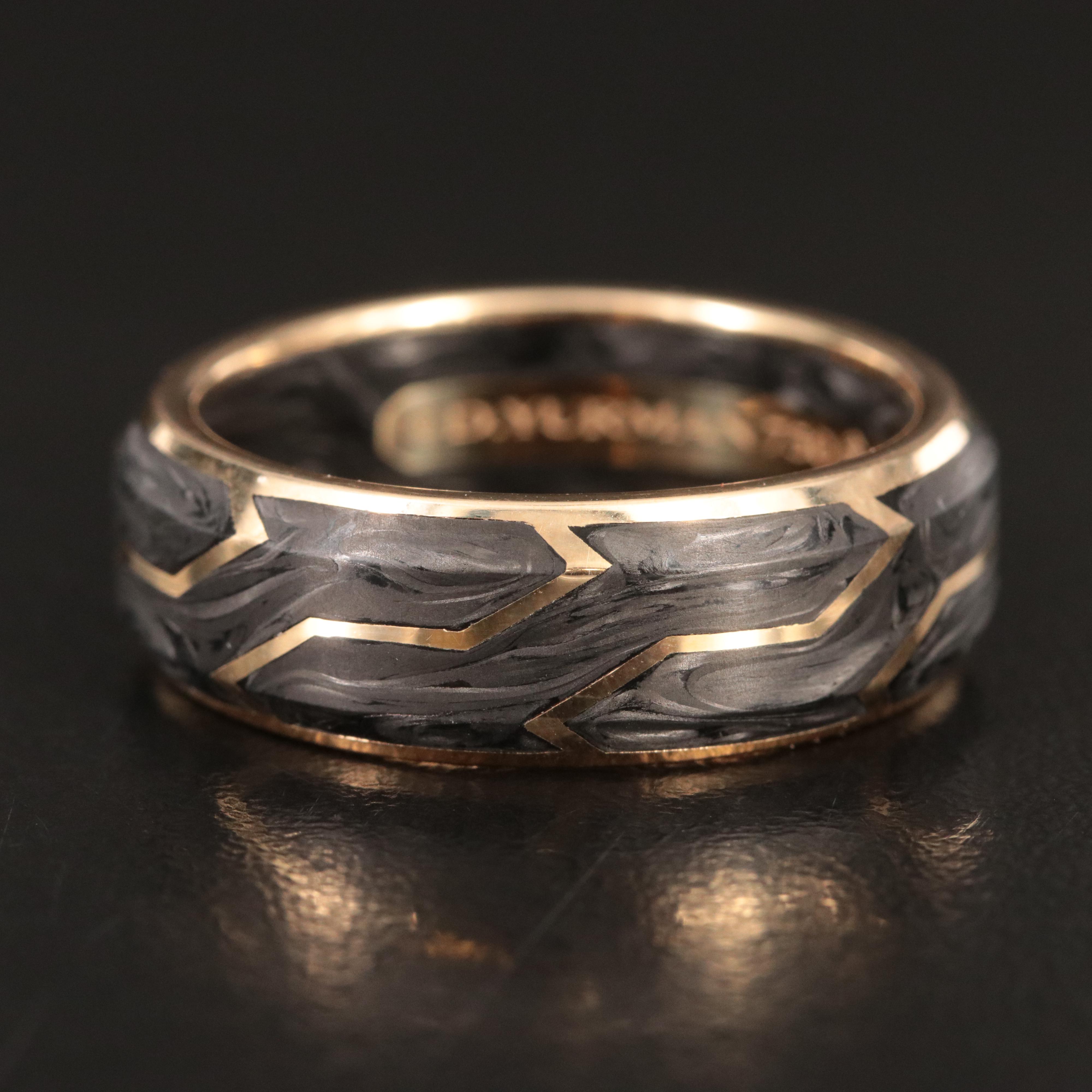 David Yurman 18K Forged Carbon Band