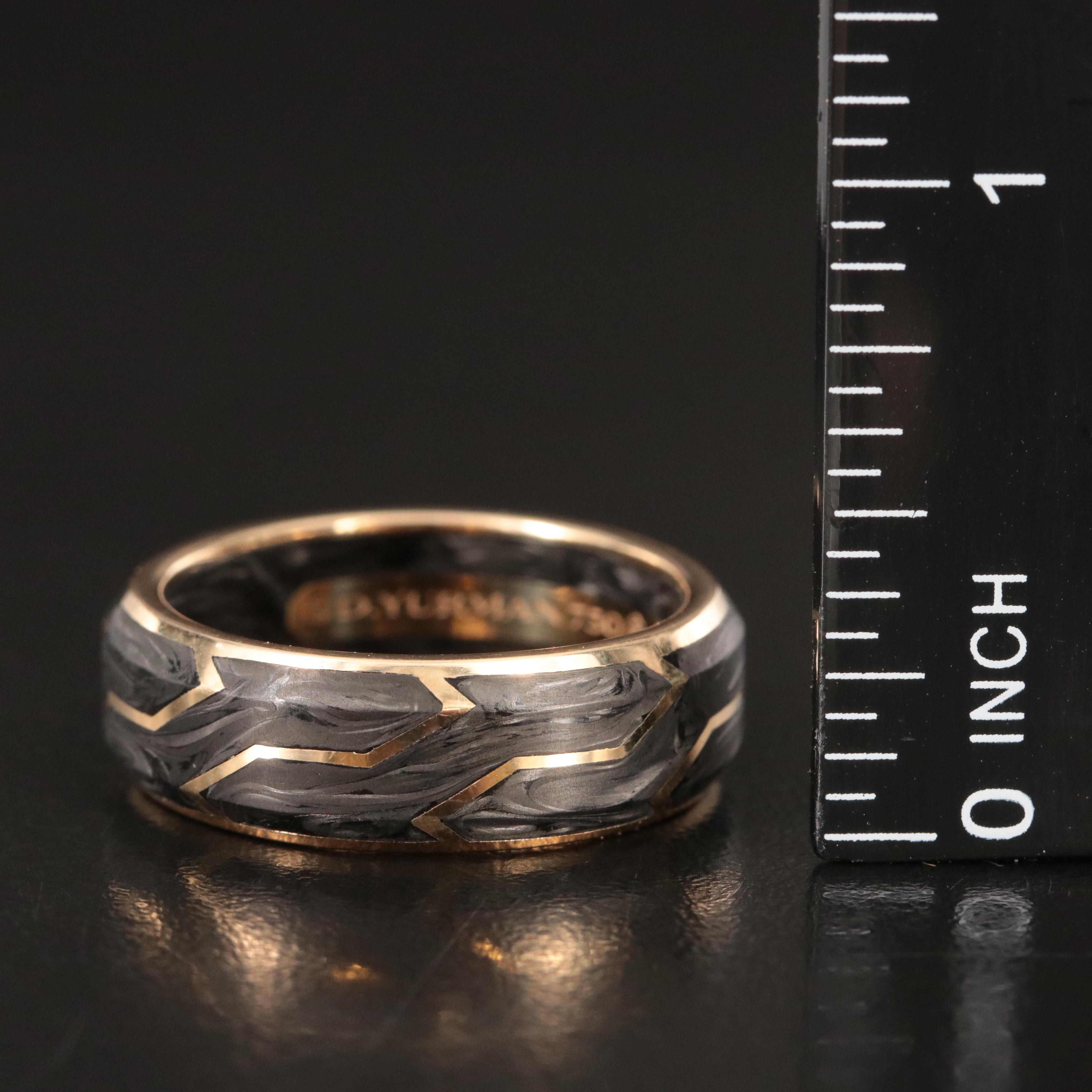 David Yurman 18K Forged Carbon Band