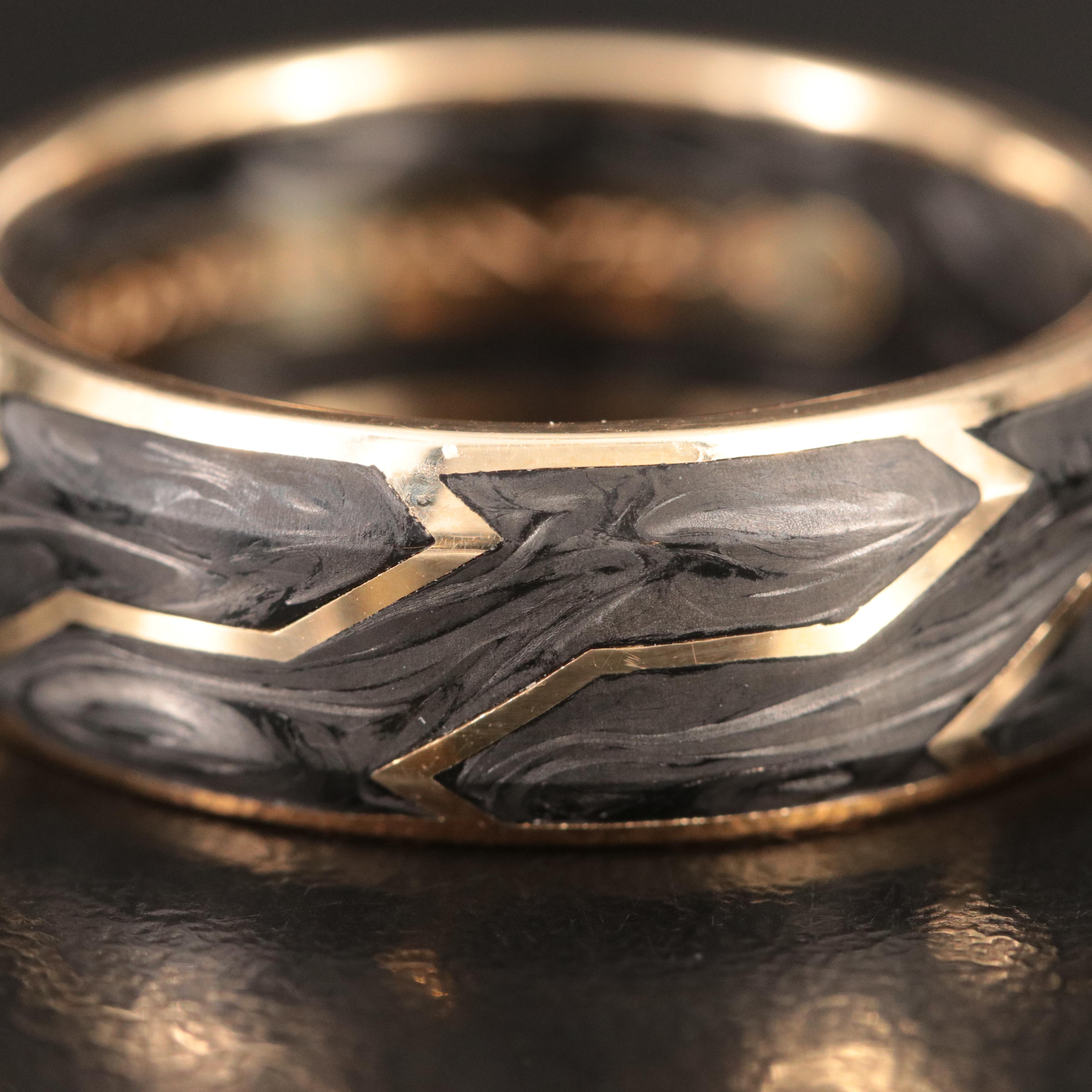 David Yurman 18K Forged Carbon Band