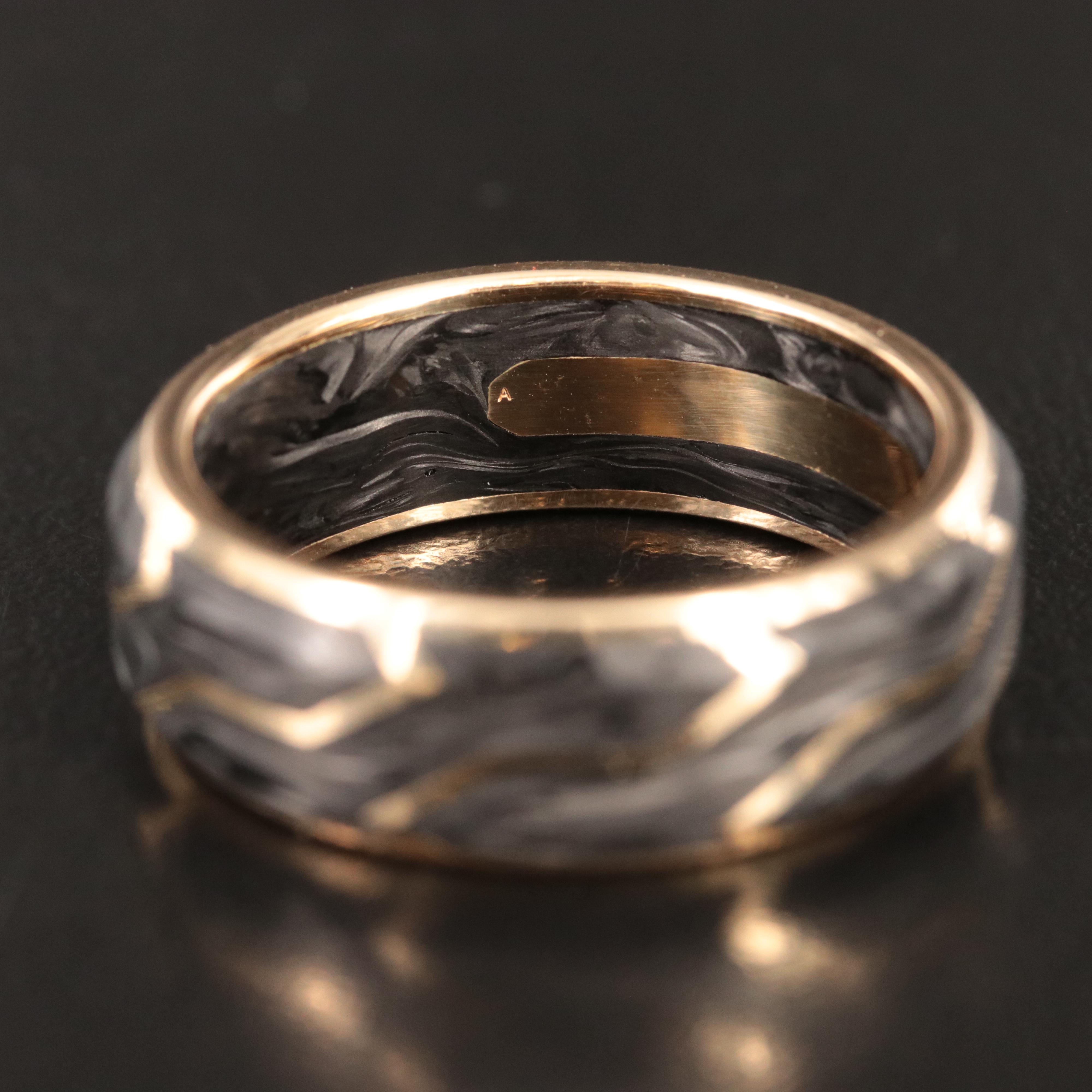 David Yurman 18K Forged Carbon Band
