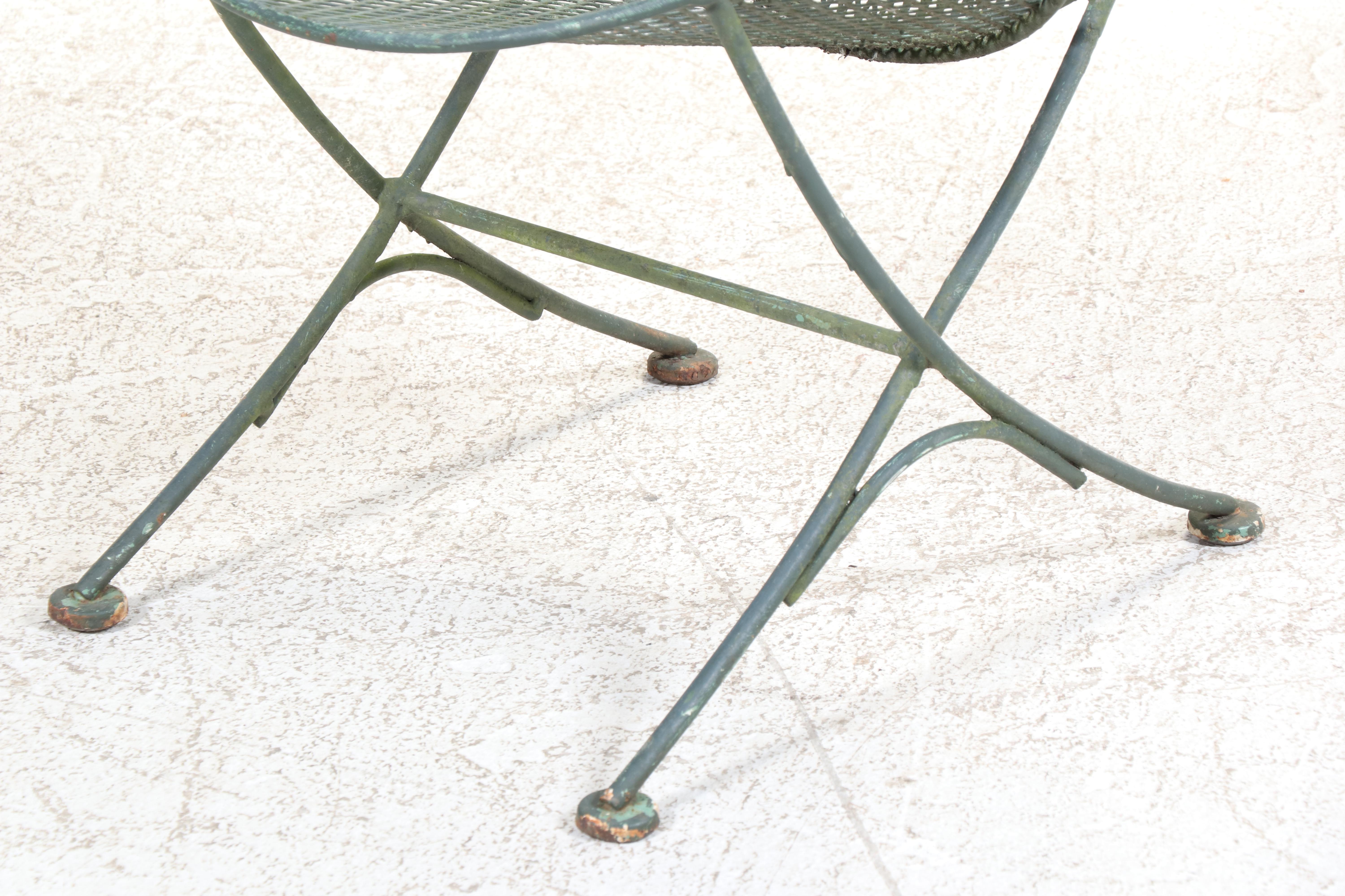 Pair of Maurizio Salterini Mid Century Modern Orange Slice Patio Chairs