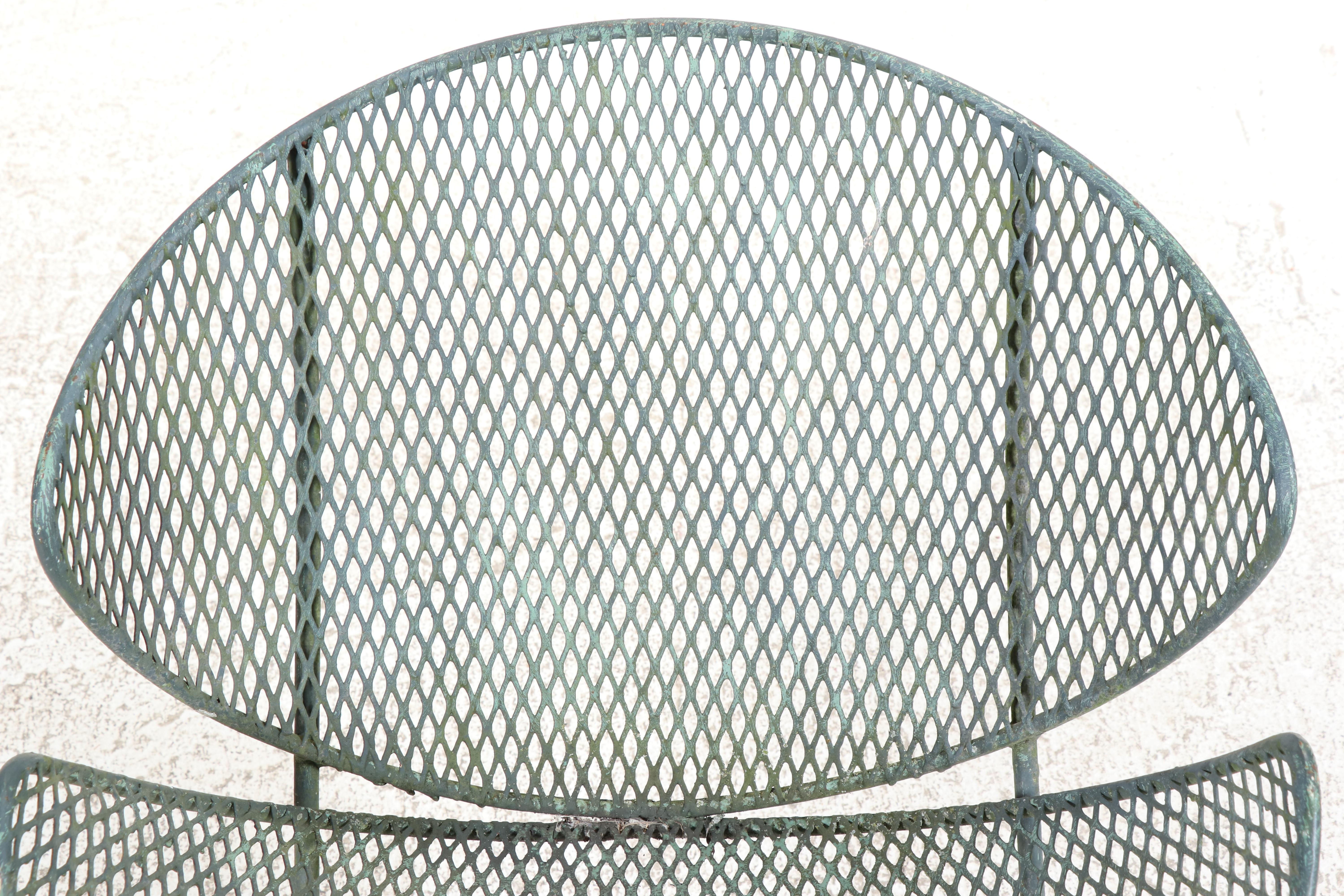 Pair of Maurizio Salterini Mid Century Modern Orange Slice Patio Chairs