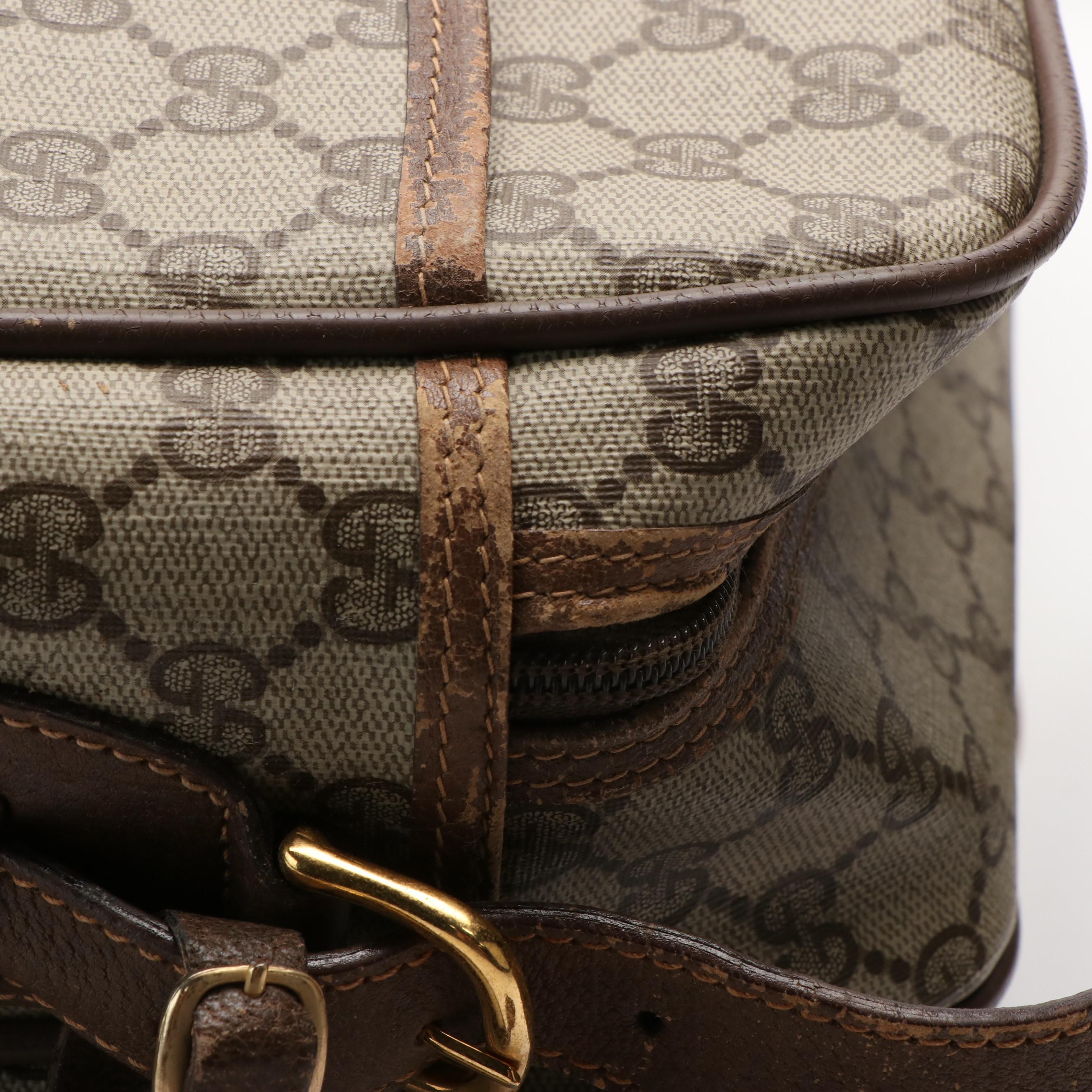 Gucci Weekender Bag in GG Supreme Canvas and Leather