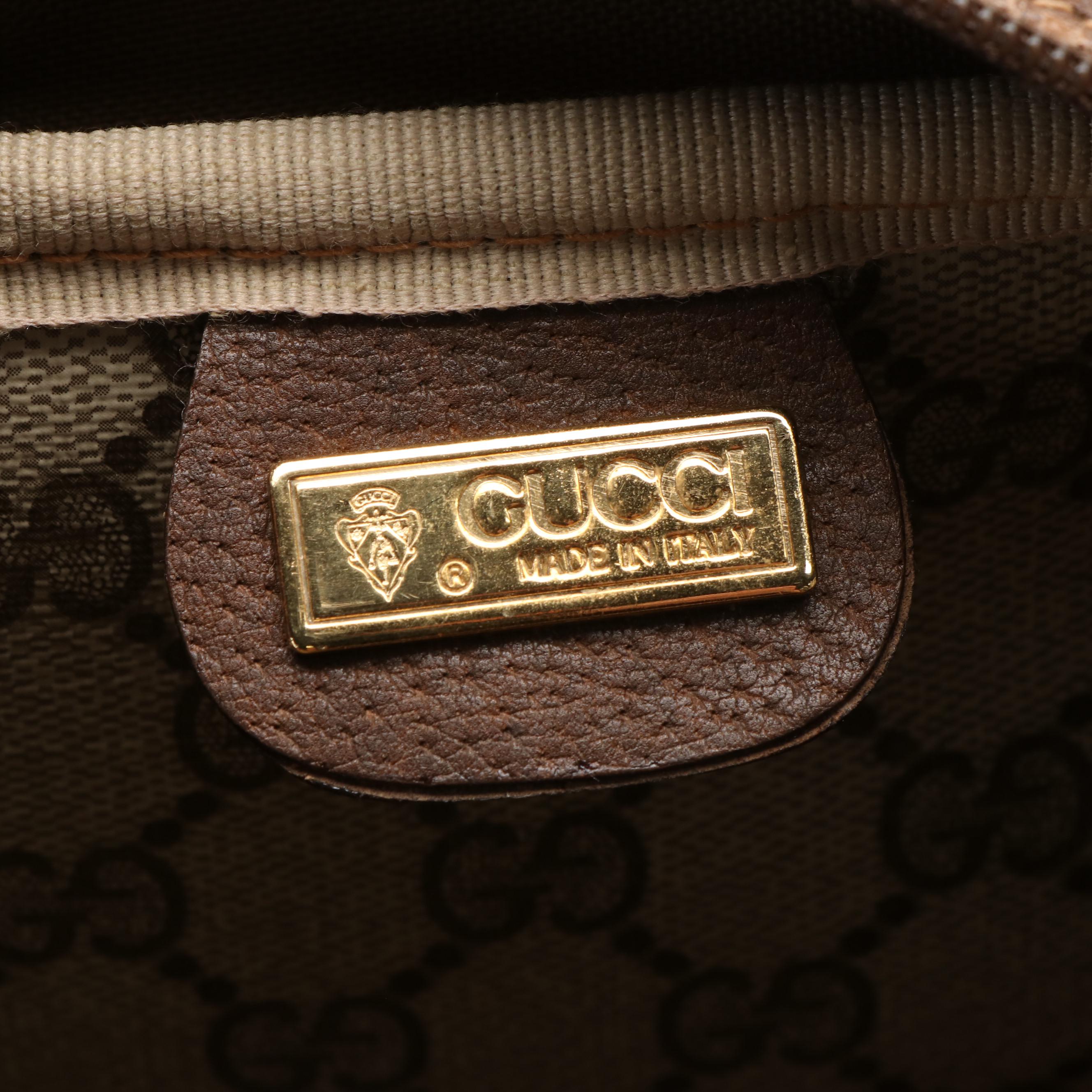 Gucci Weekender Bag in GG Supreme Canvas and Leather