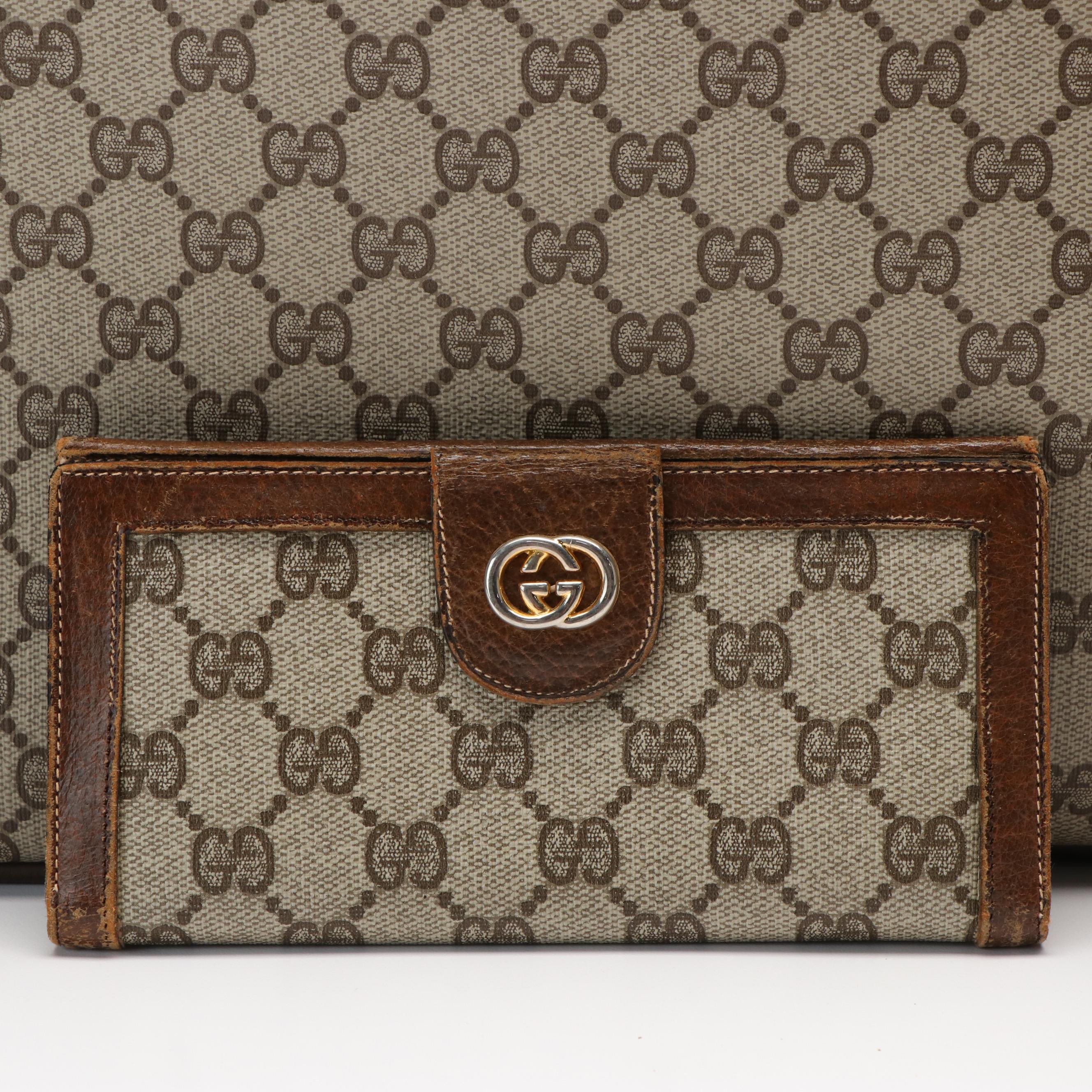 Gucci Weekender Bag in GG Supreme Canvas and Leather