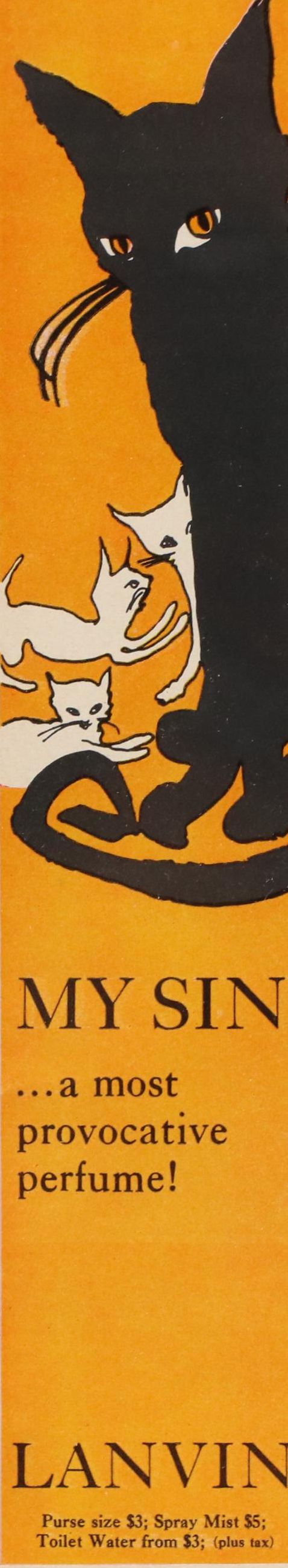 Lanvin "My Sin" Perfume Ad from McCall's, 1963