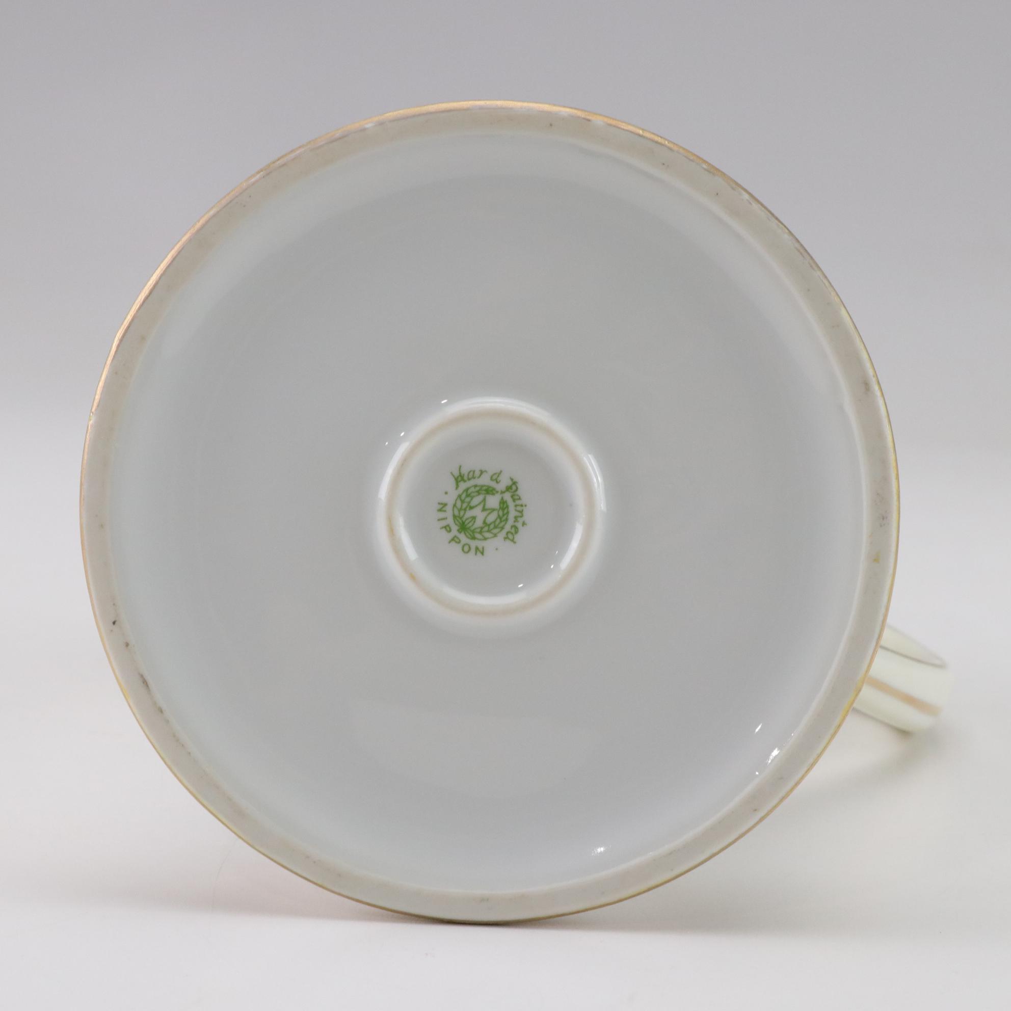 Hand Painted Nippon Porcelain Chocolate Pot, Late 19th to Early 20th Century