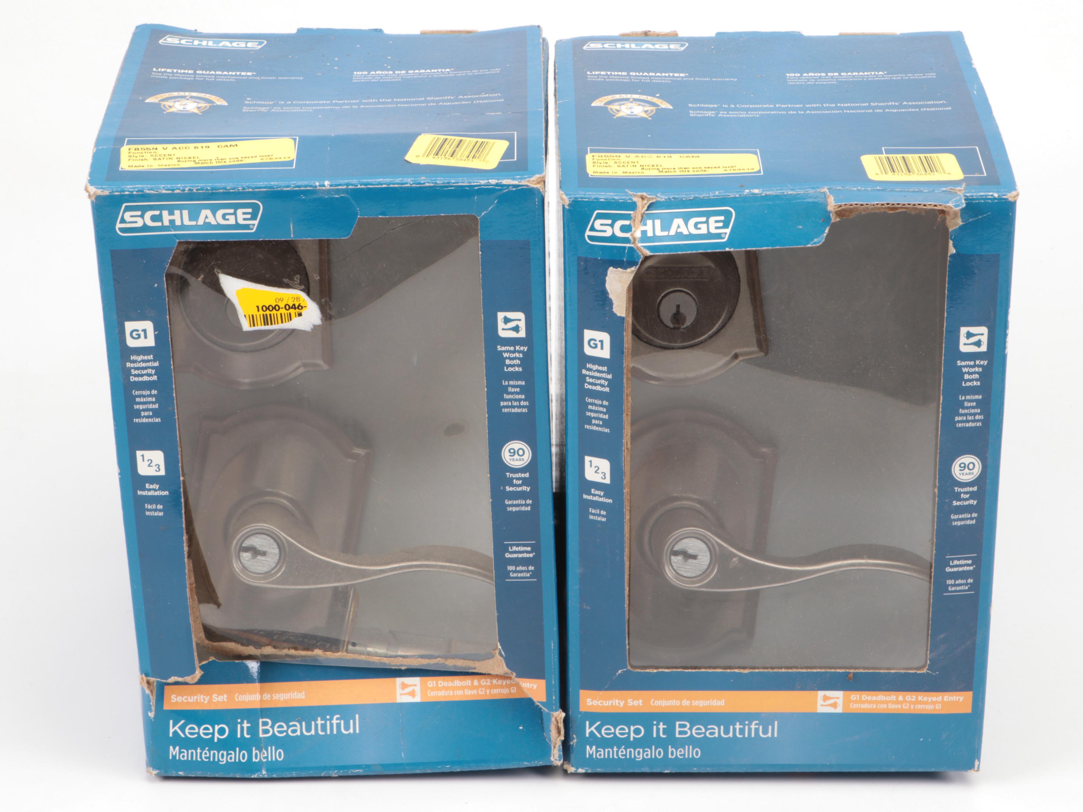 Schlage Doorknob and Deadbolt Security Sets with More Doorknobs