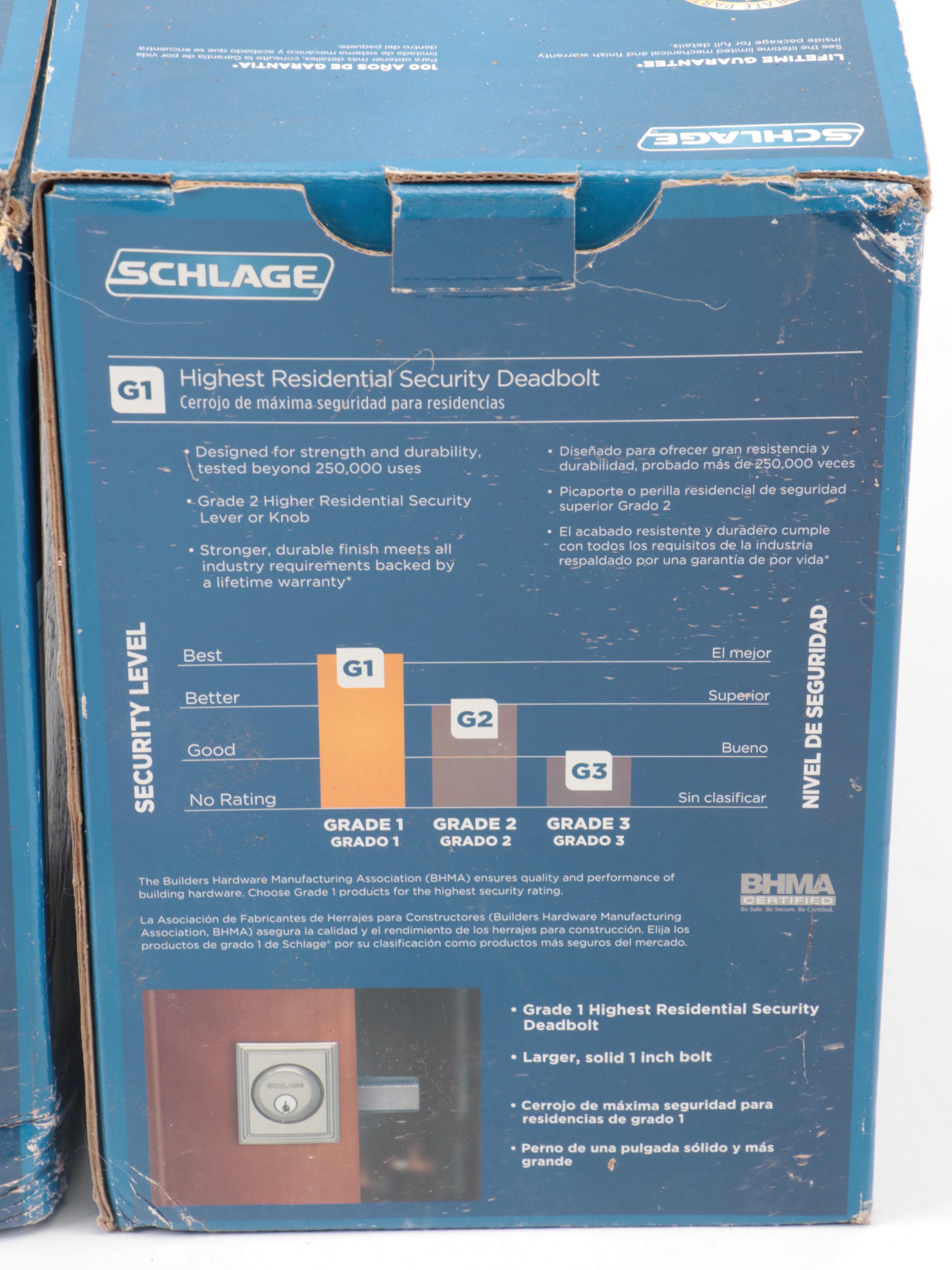 Schlage Doorknob and Deadbolt Security Sets with More Doorknobs