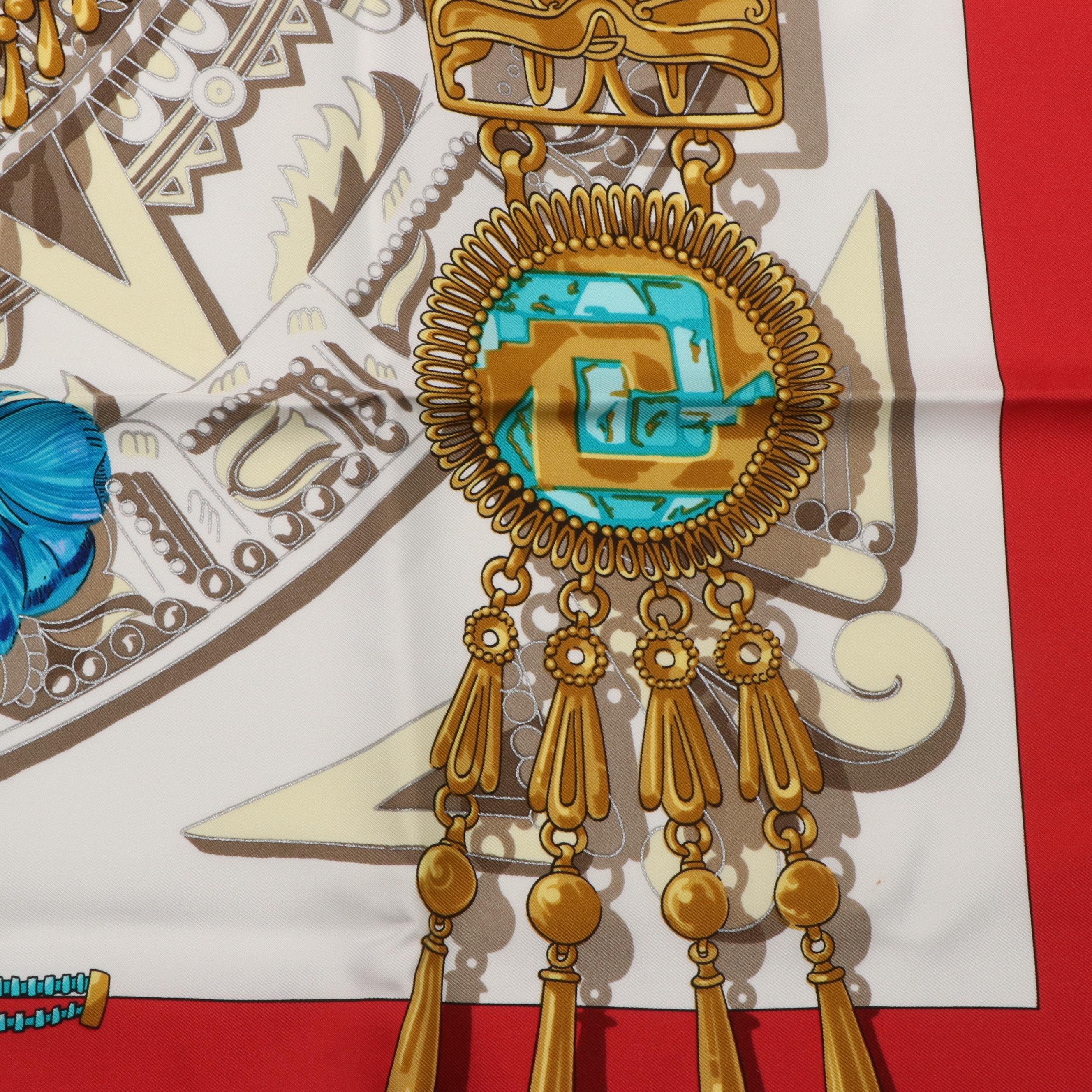 Hermès "Mexique" Silk Twill Scarf 90