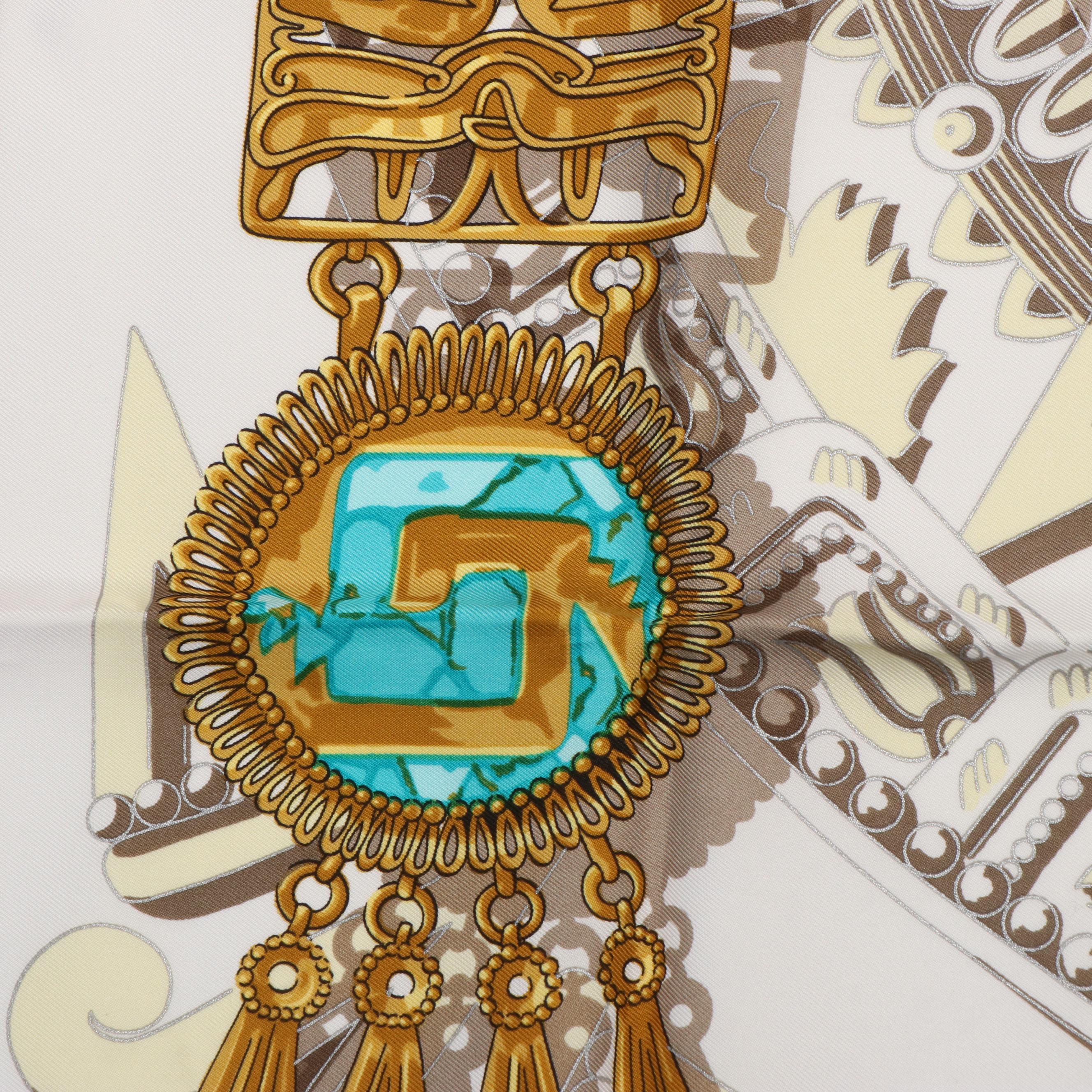 Hermès "Mexique" Silk Twill Scarf 90