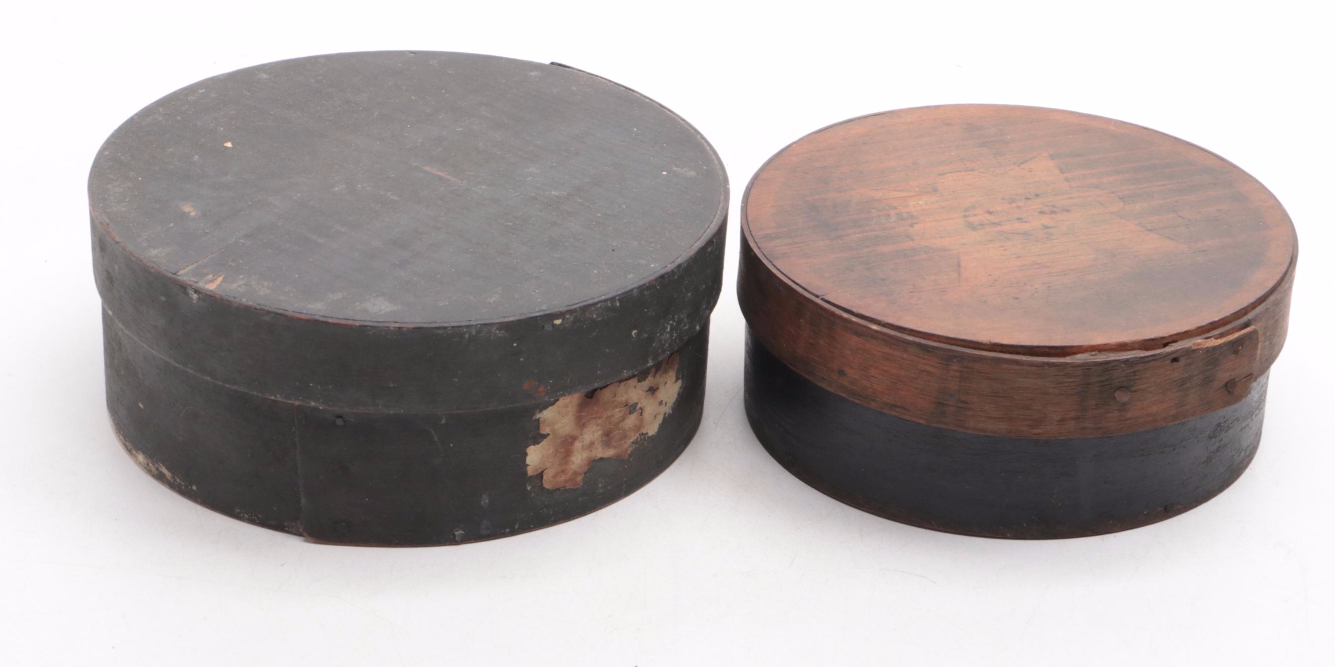 Four Wood Band Boxes