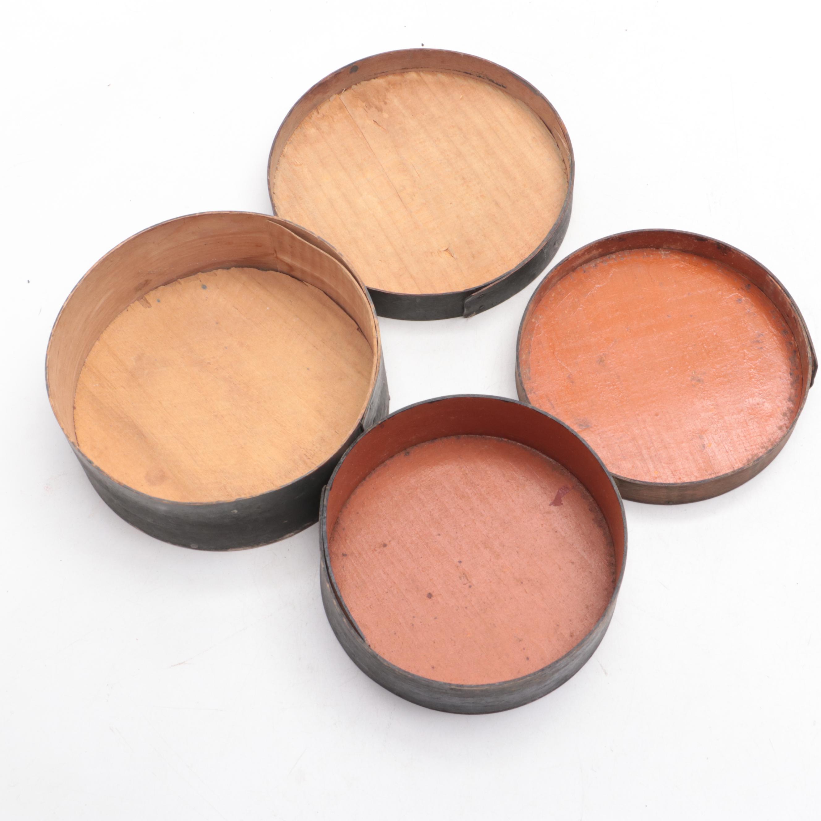 Four Wood Band Boxes