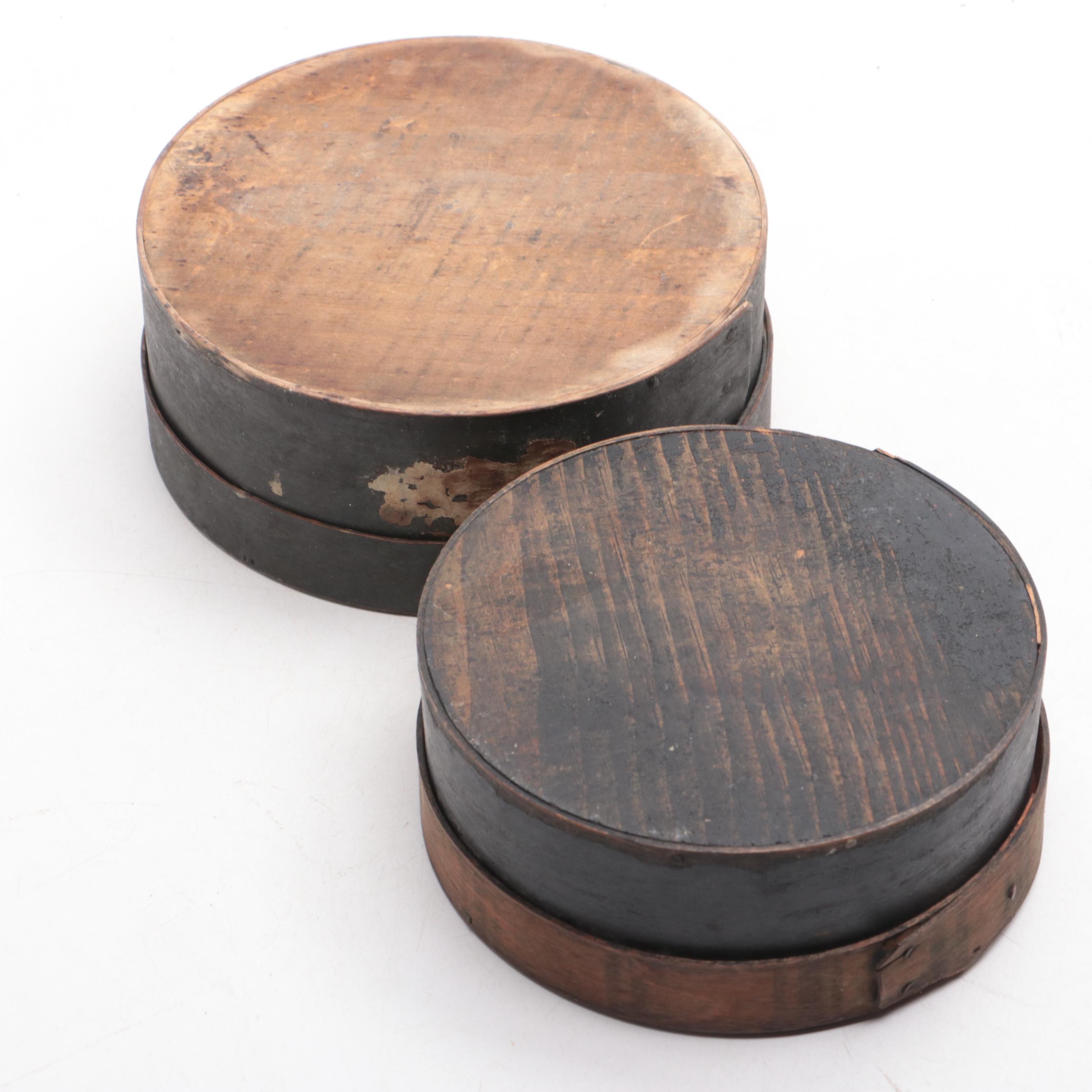 Four Wood Band Boxes