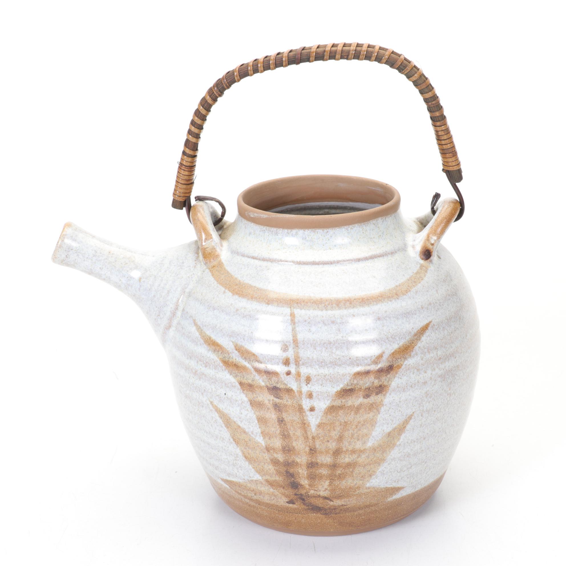 Glazed Ceramic Hot Water Pot, Late 20th Century