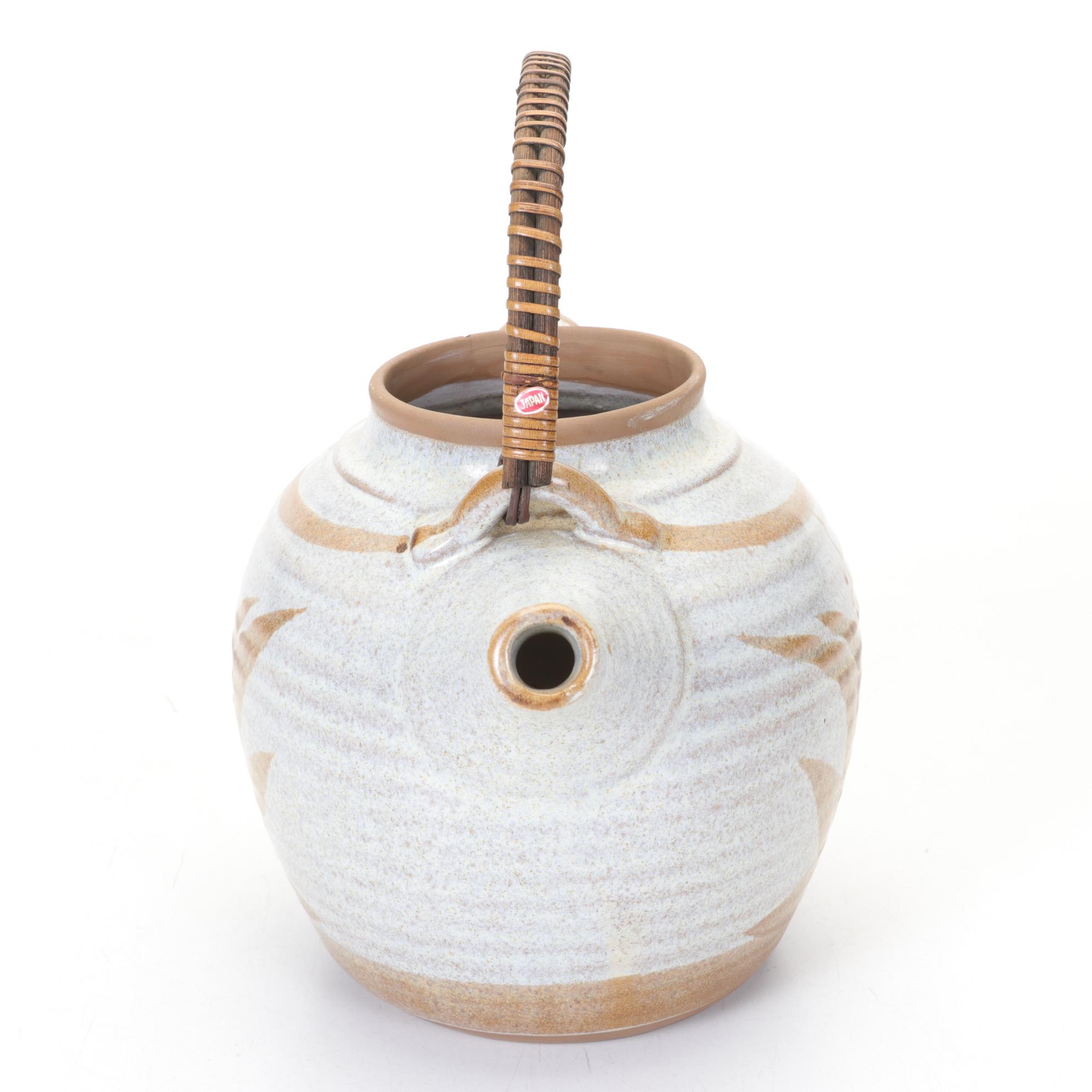 Glazed Ceramic Hot Water Pot, Late 20th Century