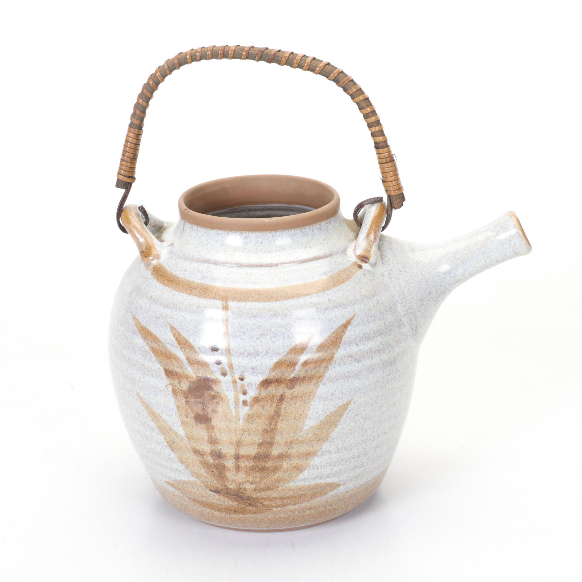 Glazed Ceramic Hot Water Pot, Late 20th Century