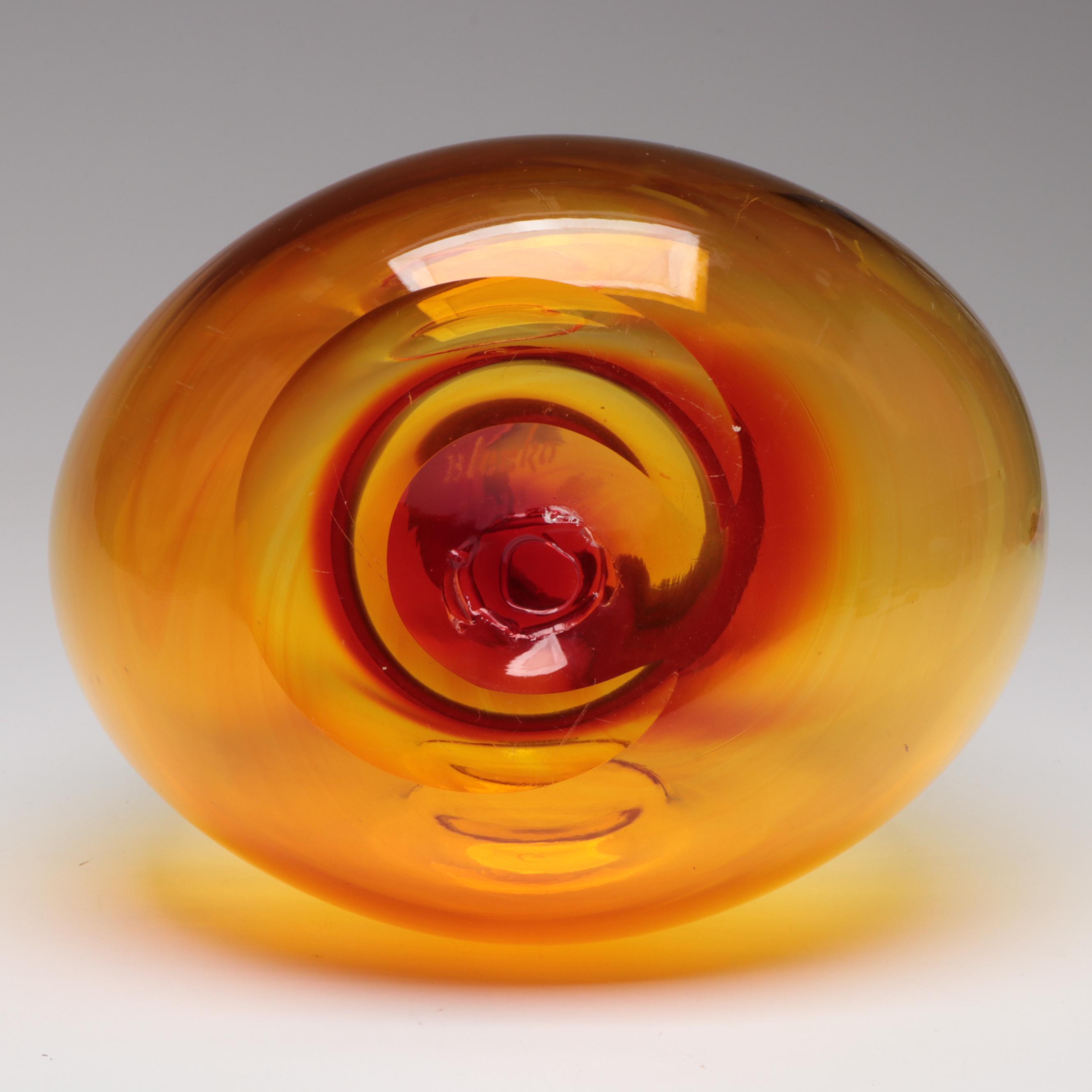 Blenko Glass Vase and Water Pitchers