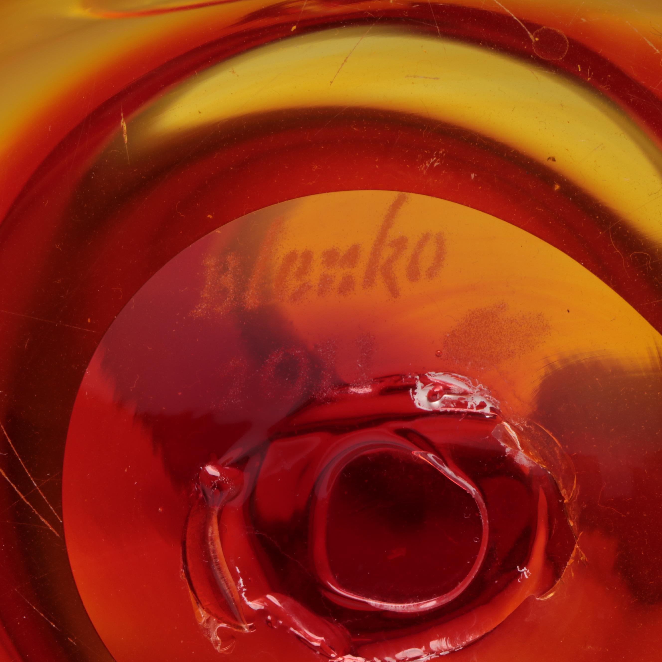 Blenko Glass Vase and Water Pitchers